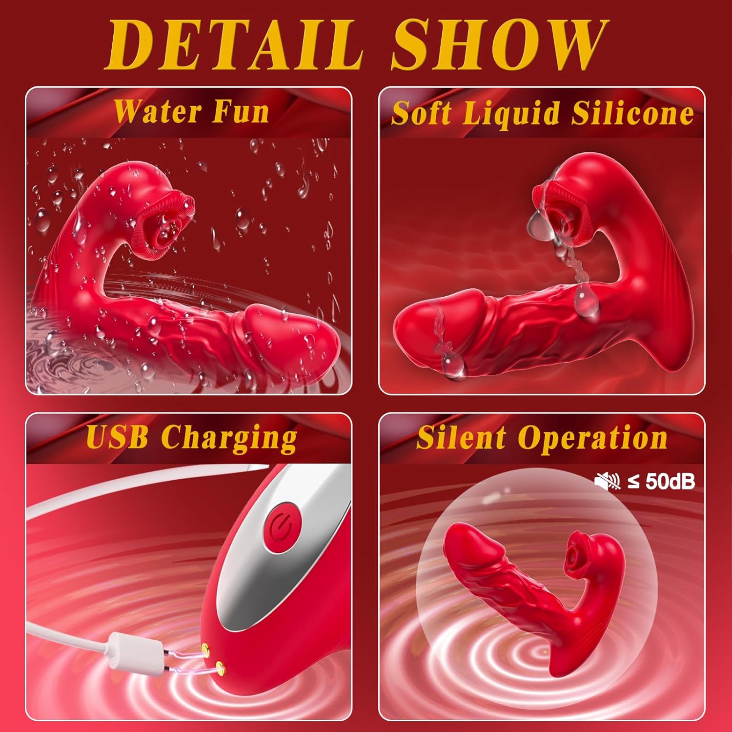 NoirWhisper Thrust & Suck Wearable Vibrator