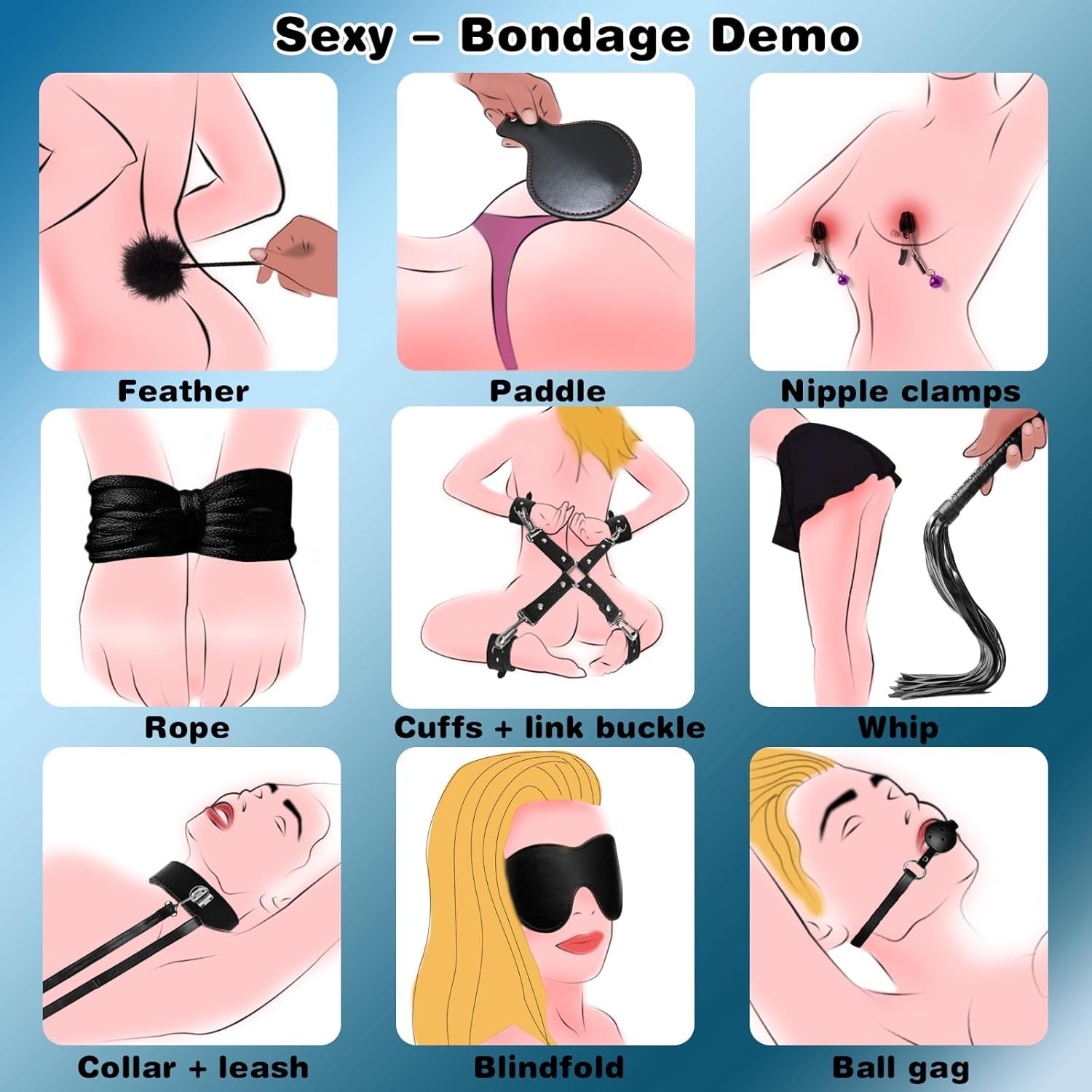 ObsidianDesire 36-Piece Bondage Set