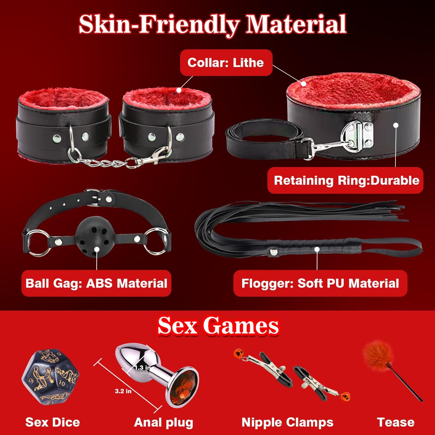 ObsidianEmbrace 12-Piece BDSM Kit