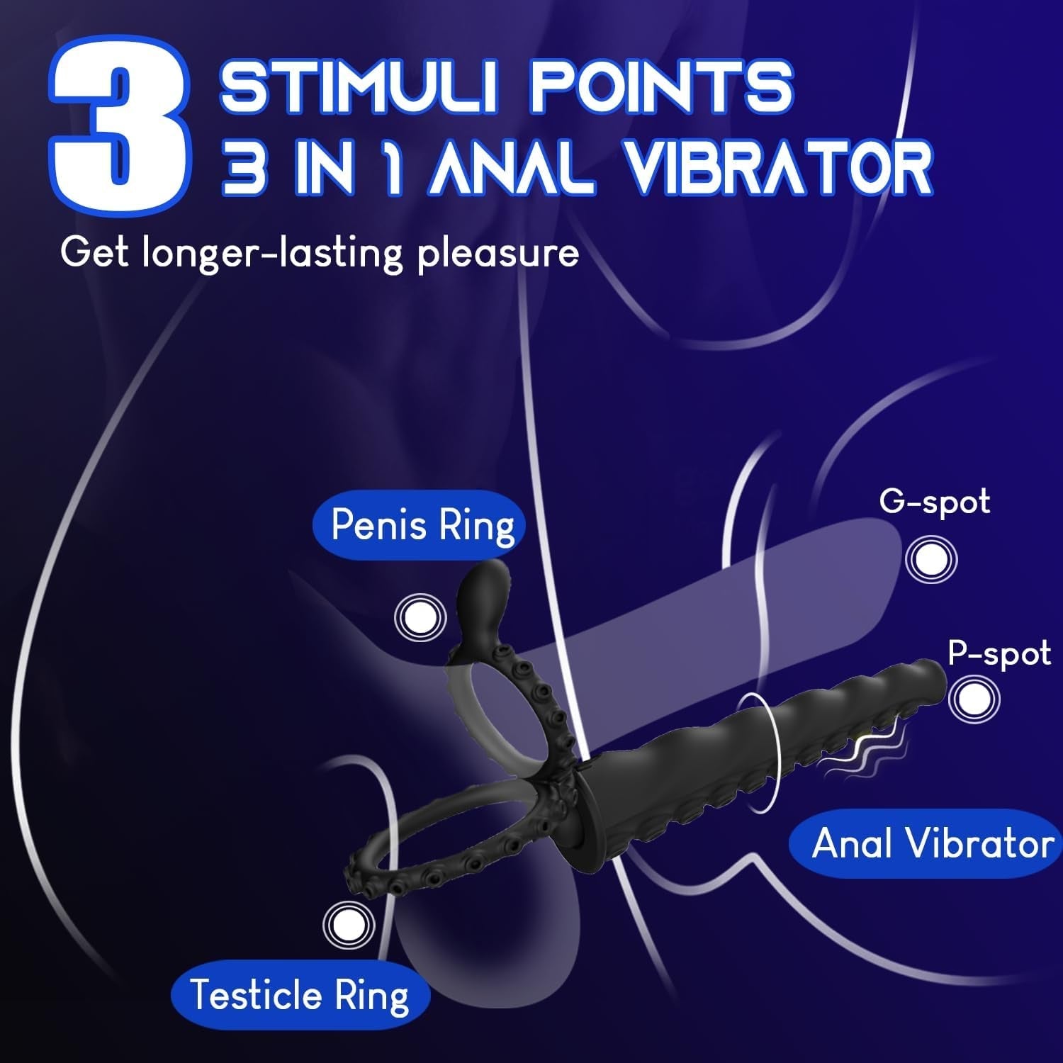 OctoRing 3-in-1 Anal Dildo Cock Ring
