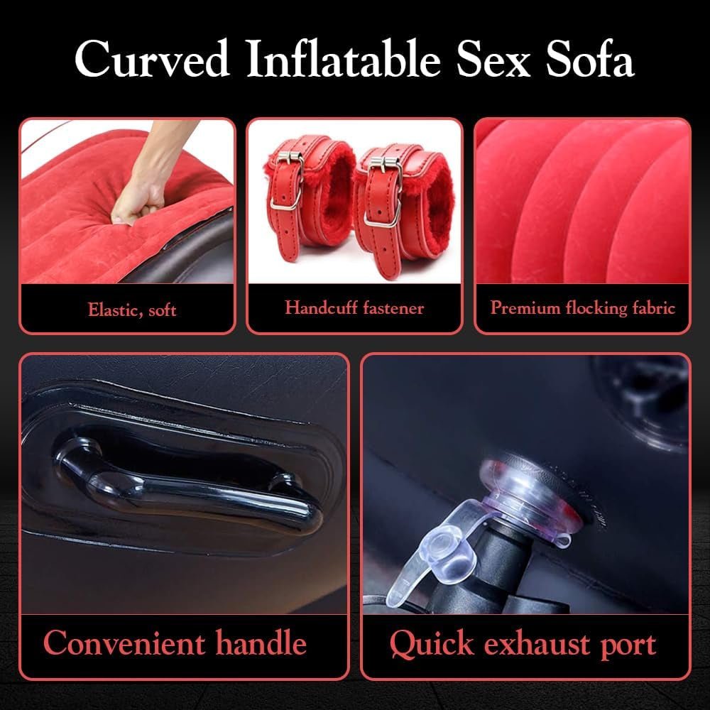 OnyxBond Inflatable Sex Sofa with Cuffs