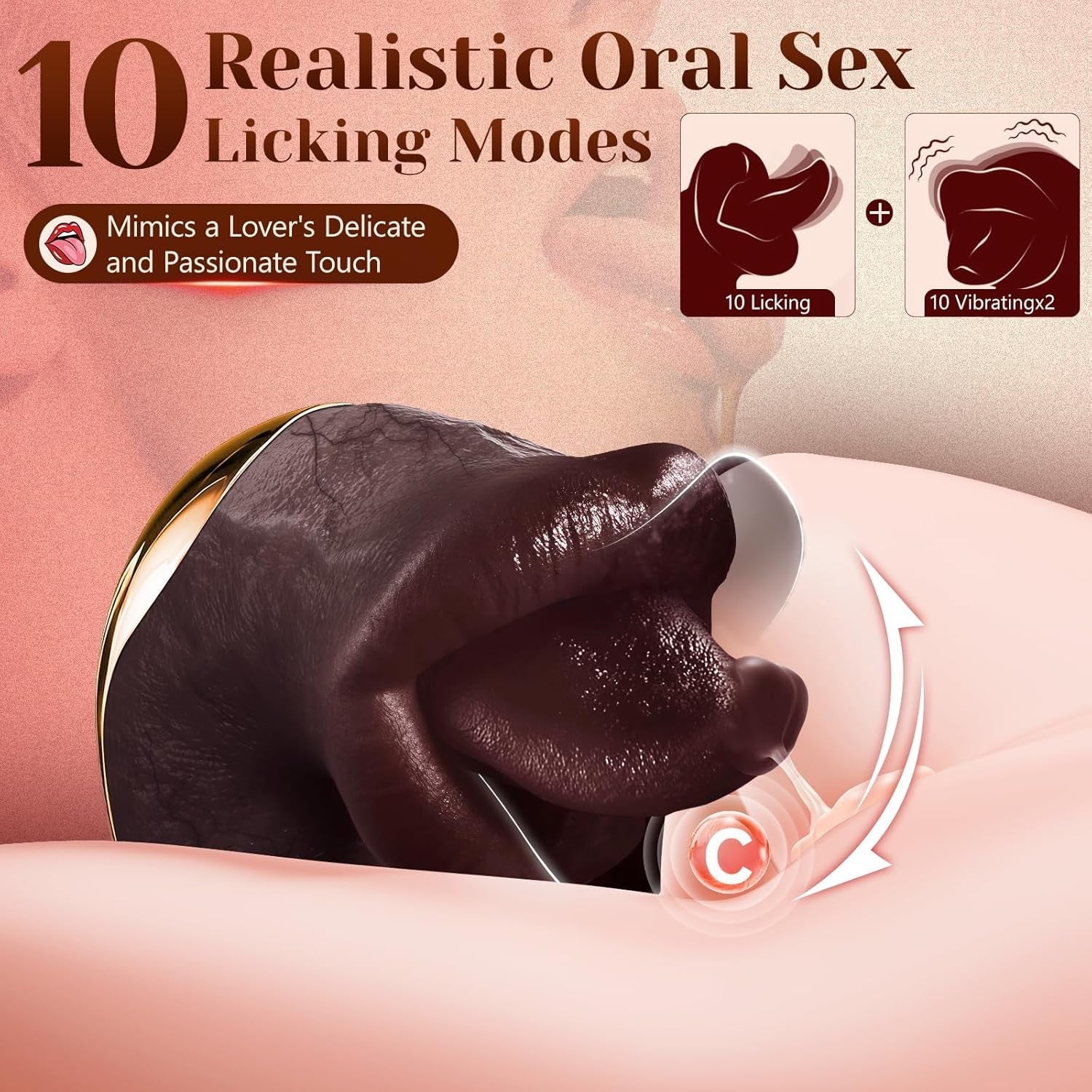 OnyxLick AI Sync Licking Thrusting G-Spot Dildo