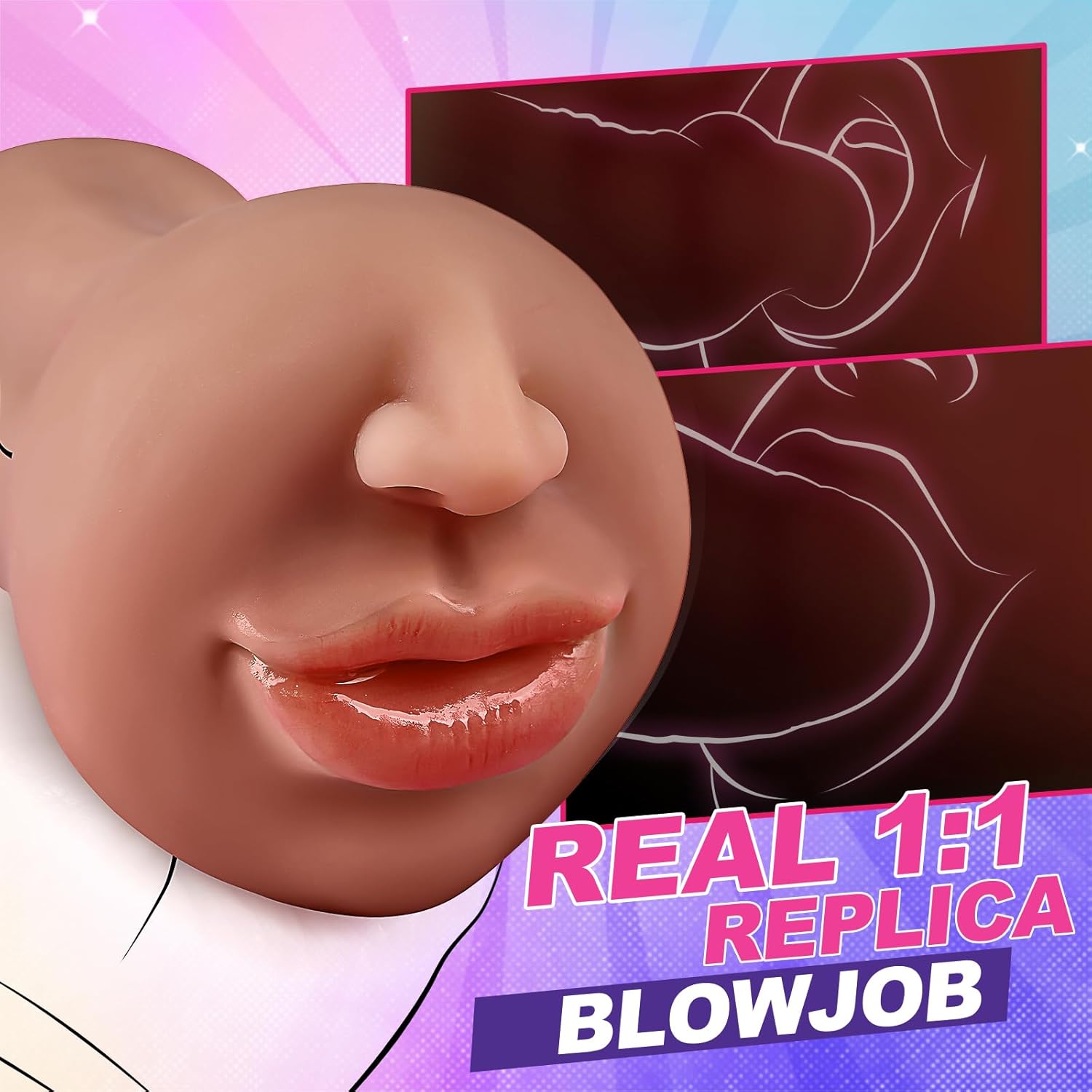 OralObsession Deep Throat Vibrating BJ Stroker