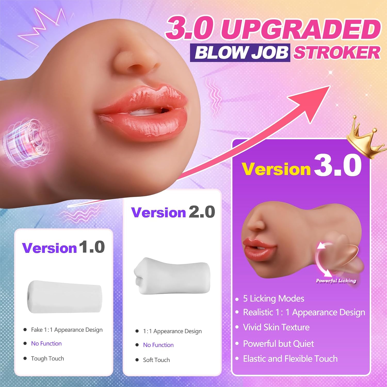 OralObsession Deep Throat Vibrating BJ Stroker