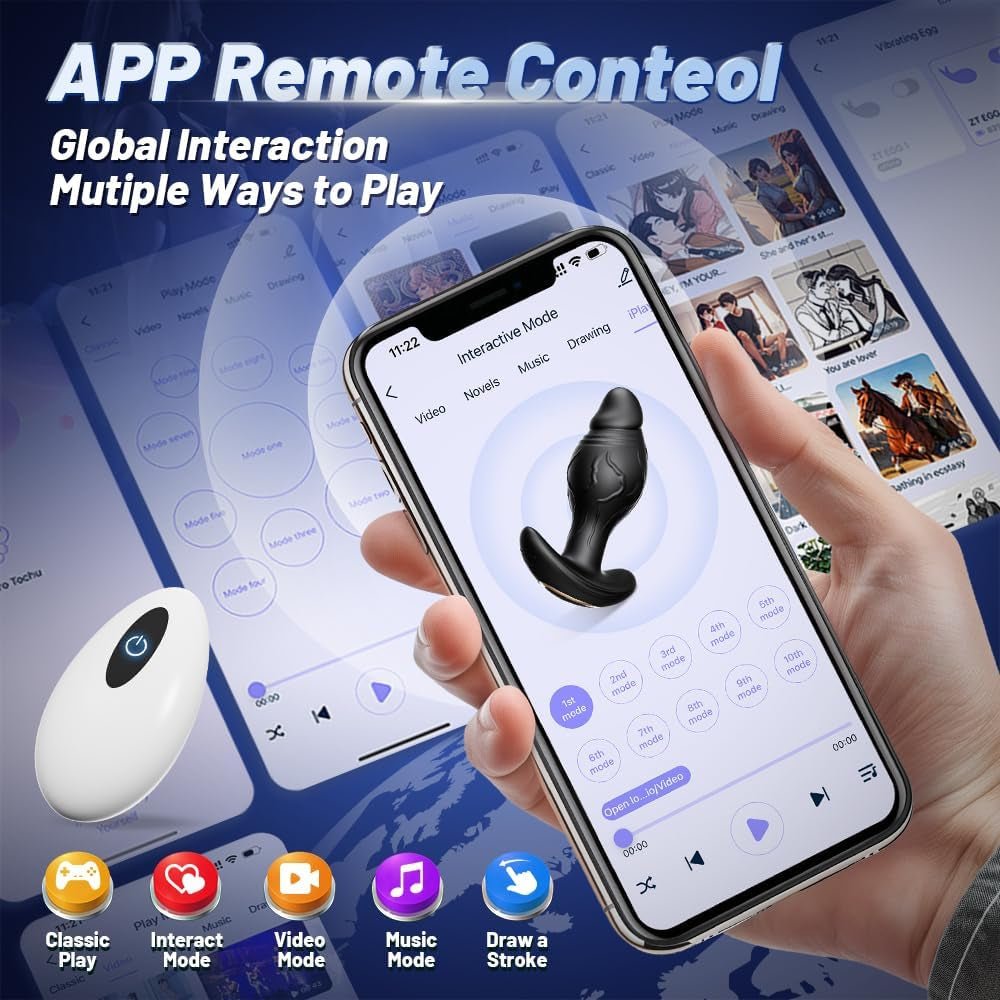 OrbitLush AI Sync Rotating Prostate Vibrator Butt Plug