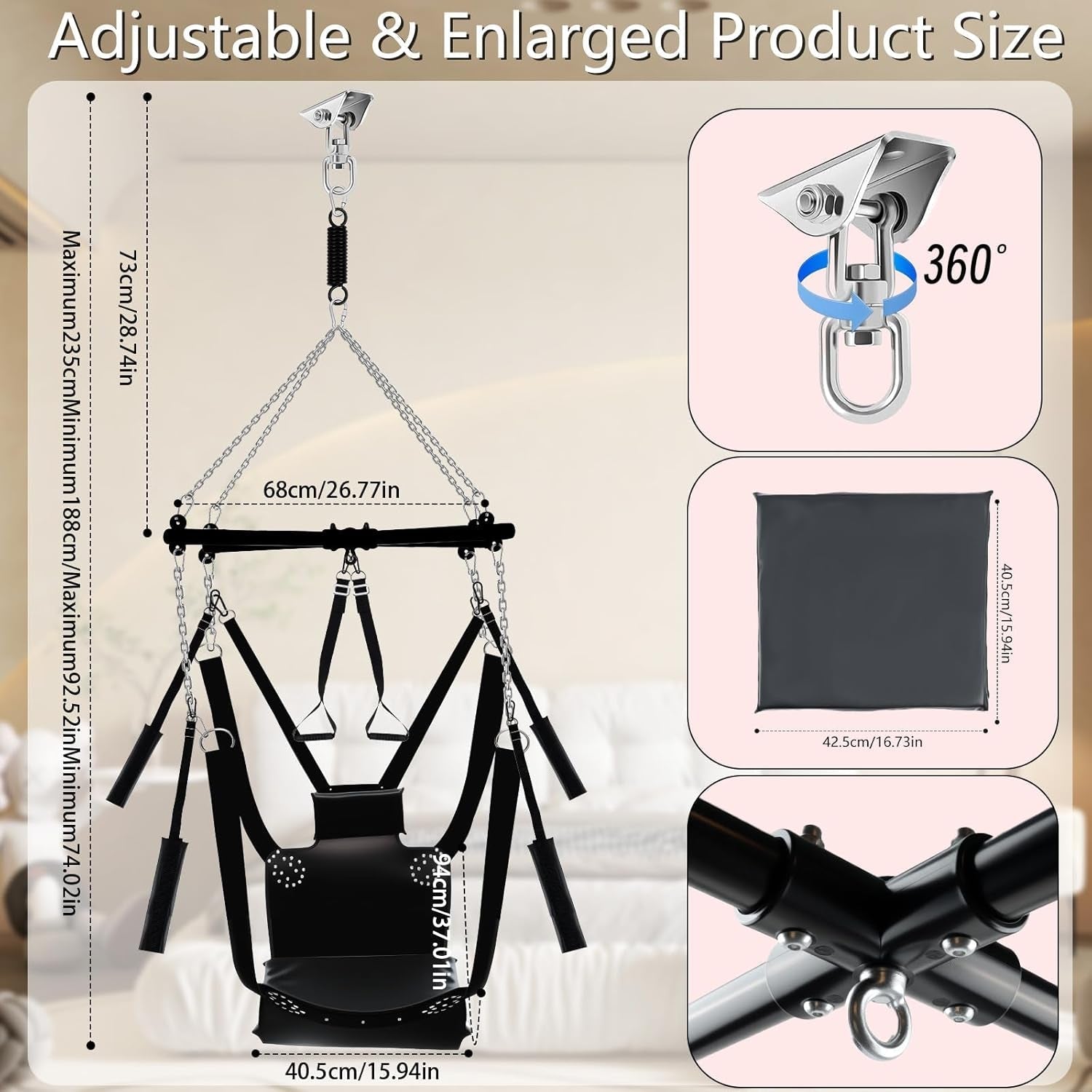 OrbitLuxe 360° BDSM Sex Swing Sling