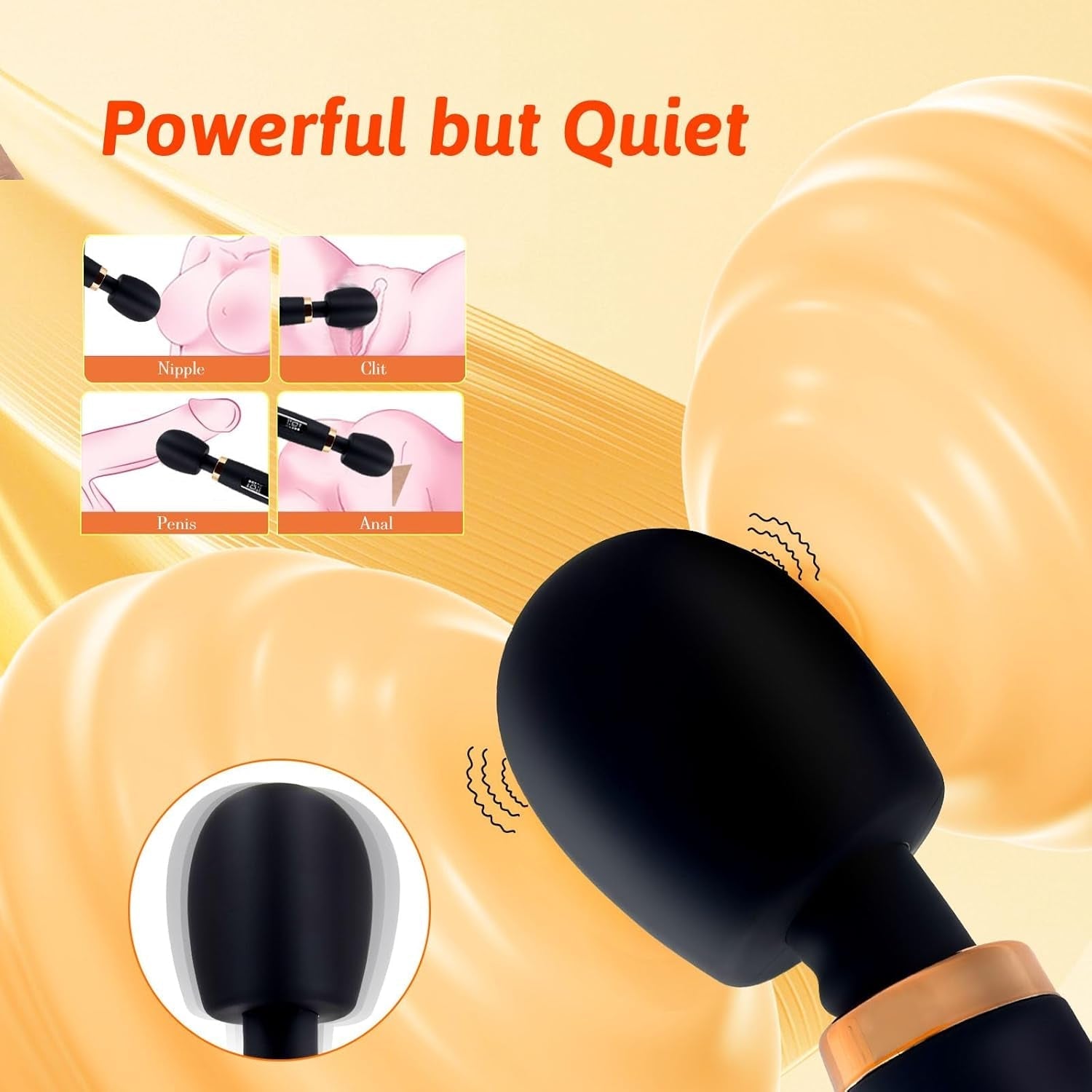 OrbLux Premium 10 Pattern Wand Massager Vibrator