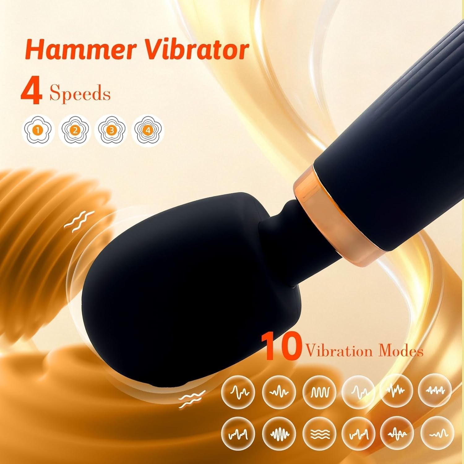 OrbLux Premium 10 Pattern Wand Massager Vibrator