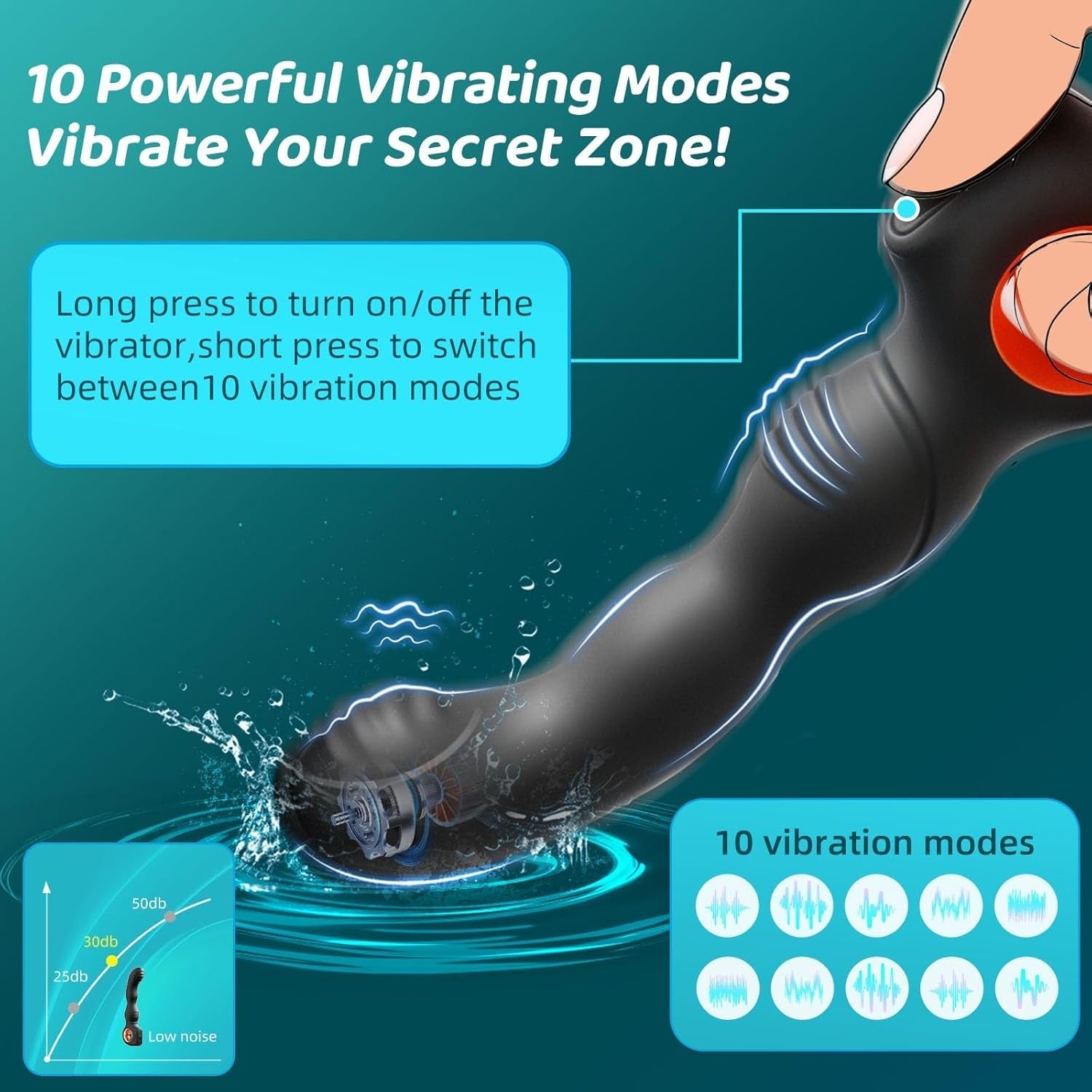PalmPulse Beginner Prostate Massager Vibrator