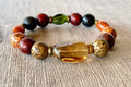 Patrick Handmade Acrylic and Glass Beaded Expandable 6" Bracelet with Antique Gold spacer beads for Kids 4-8 Years Old