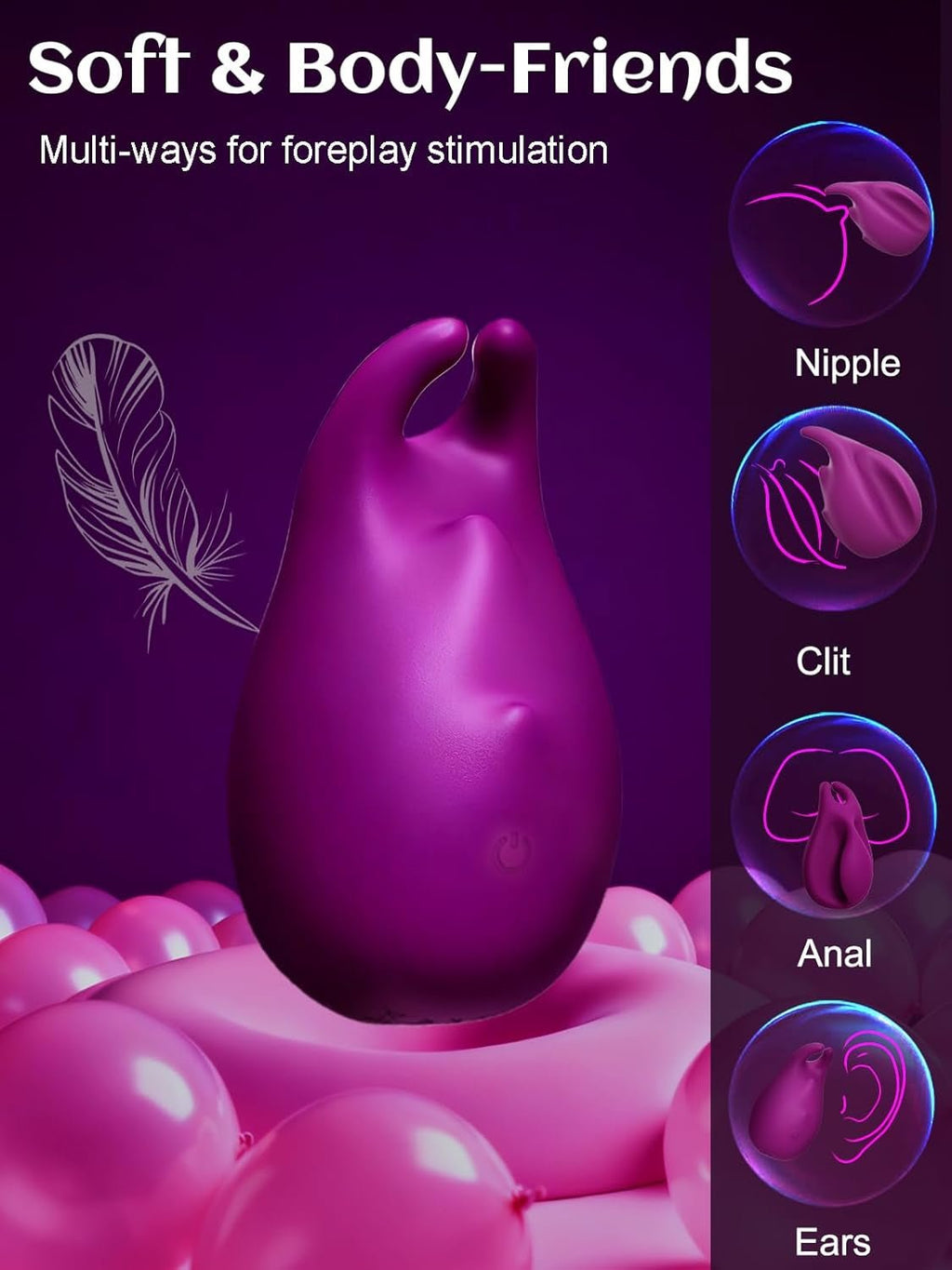PeachPalm Multi-Zone Precision Finger Vibrator