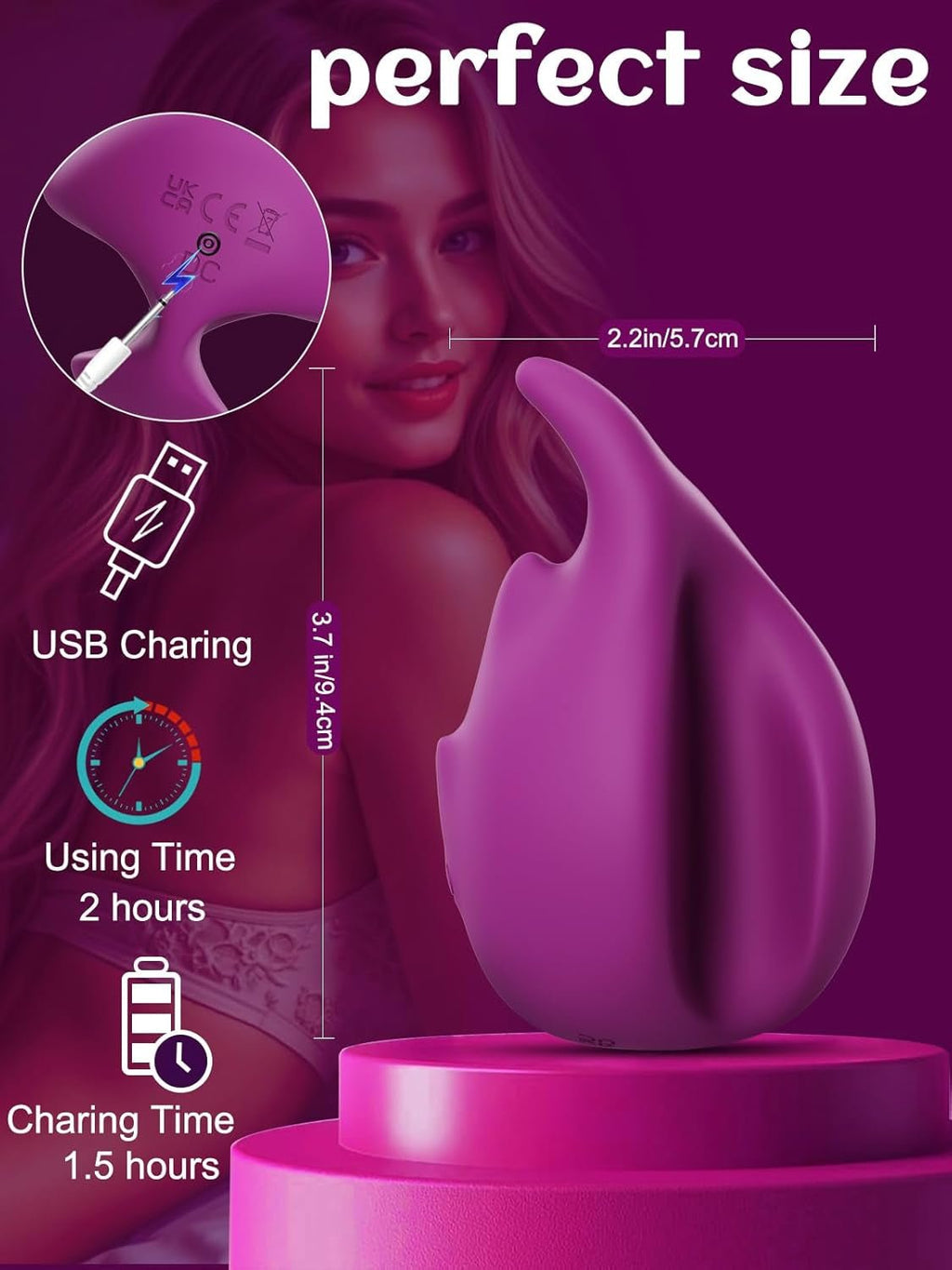 PeachPalm Multi-Zone Precision Finger Vibrator