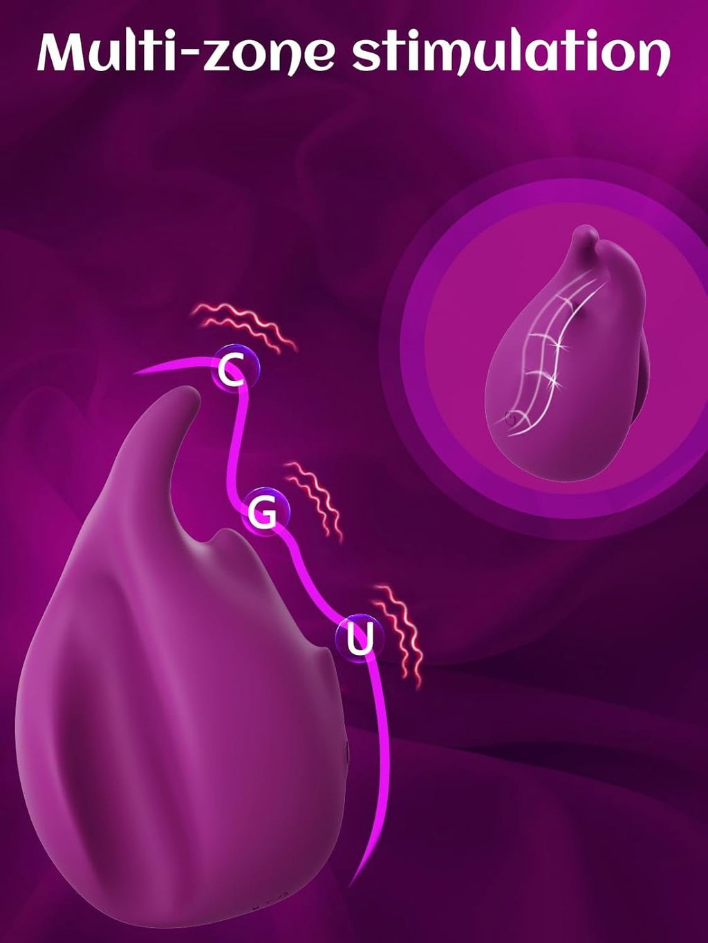 PeachPalm Multi-Zone Precision Finger Vibrator