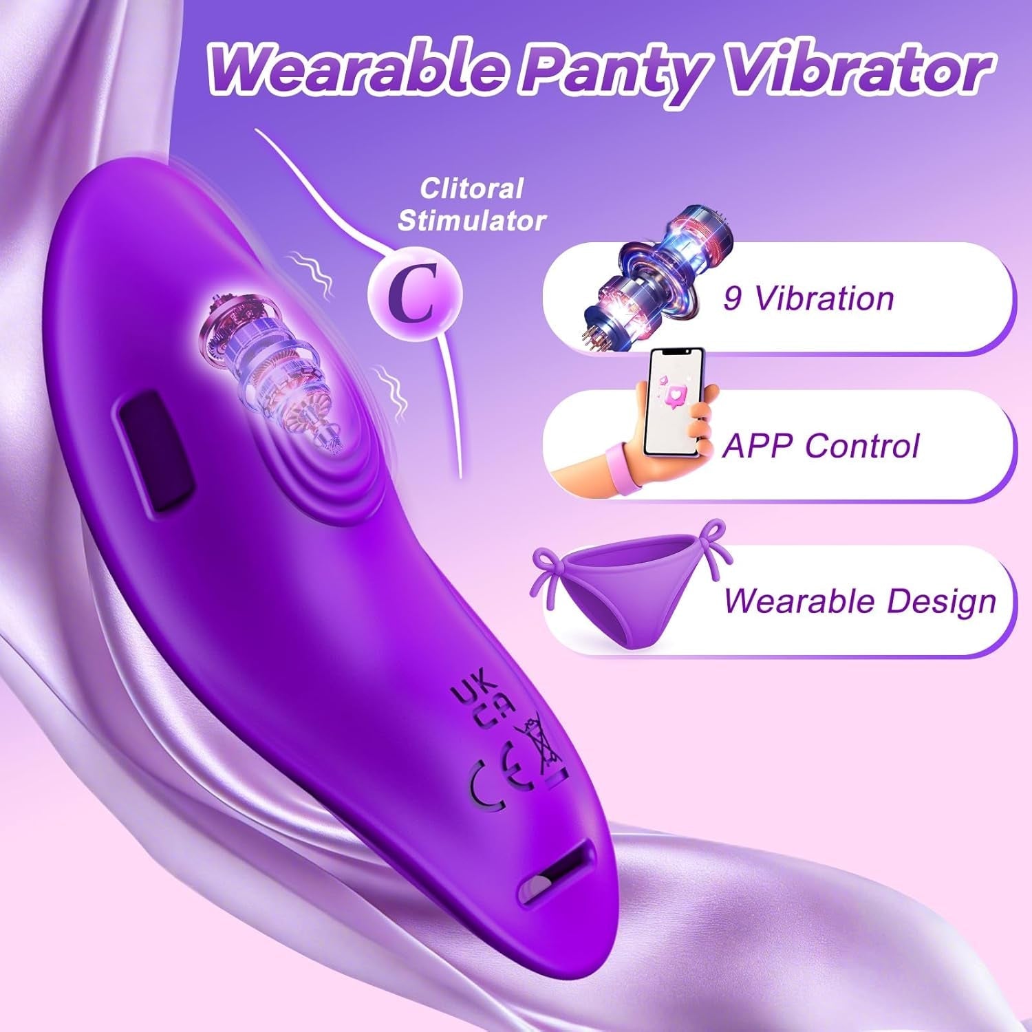 PearlWing Wearable Vibrating G-String