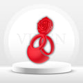 PetalBond Rose Cock Ring Vibrator for Couples