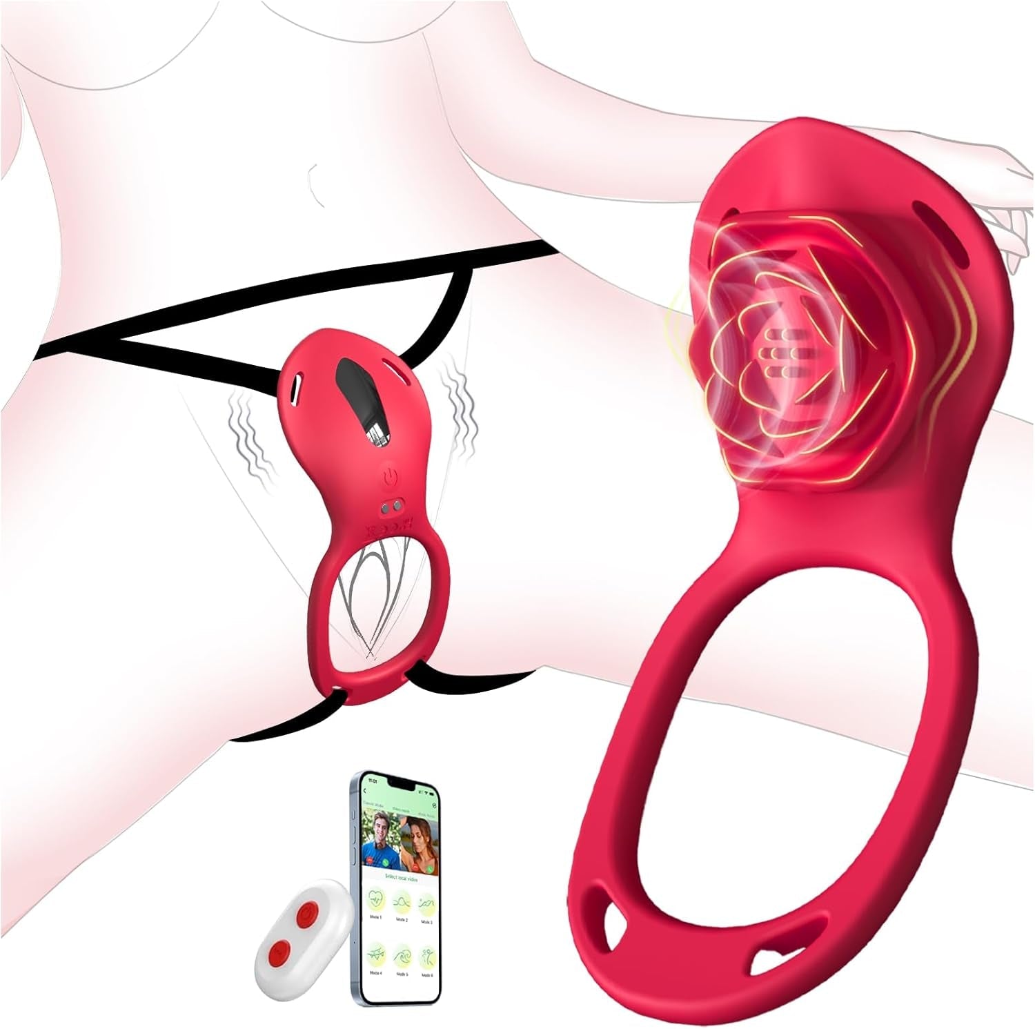 PetalLush Rose Couples Wearable Clitoral Vibrator