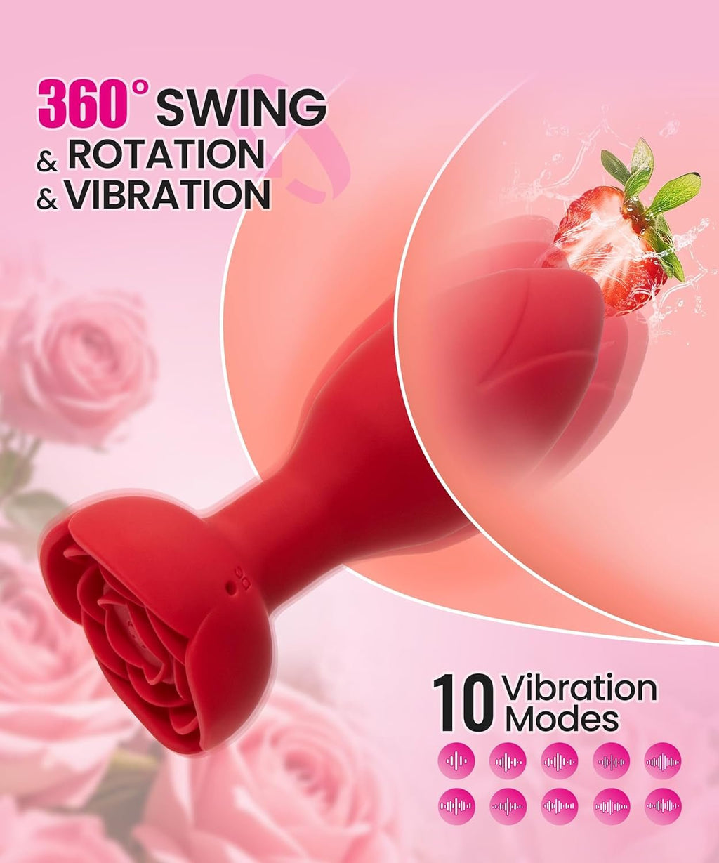 PetalOrbit Rose Anal Plug Vibrator