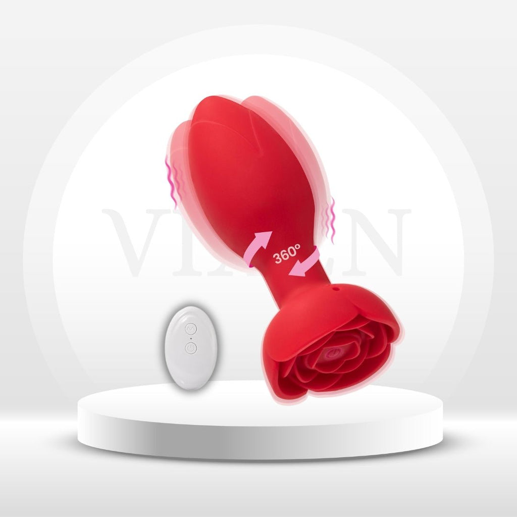 PetalOrbit Rose Anal Plug Vibrator