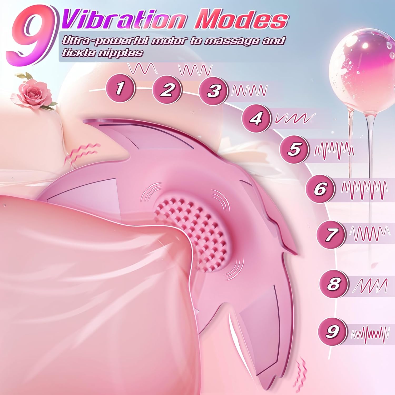 PetalPulse Nipple Vibrator