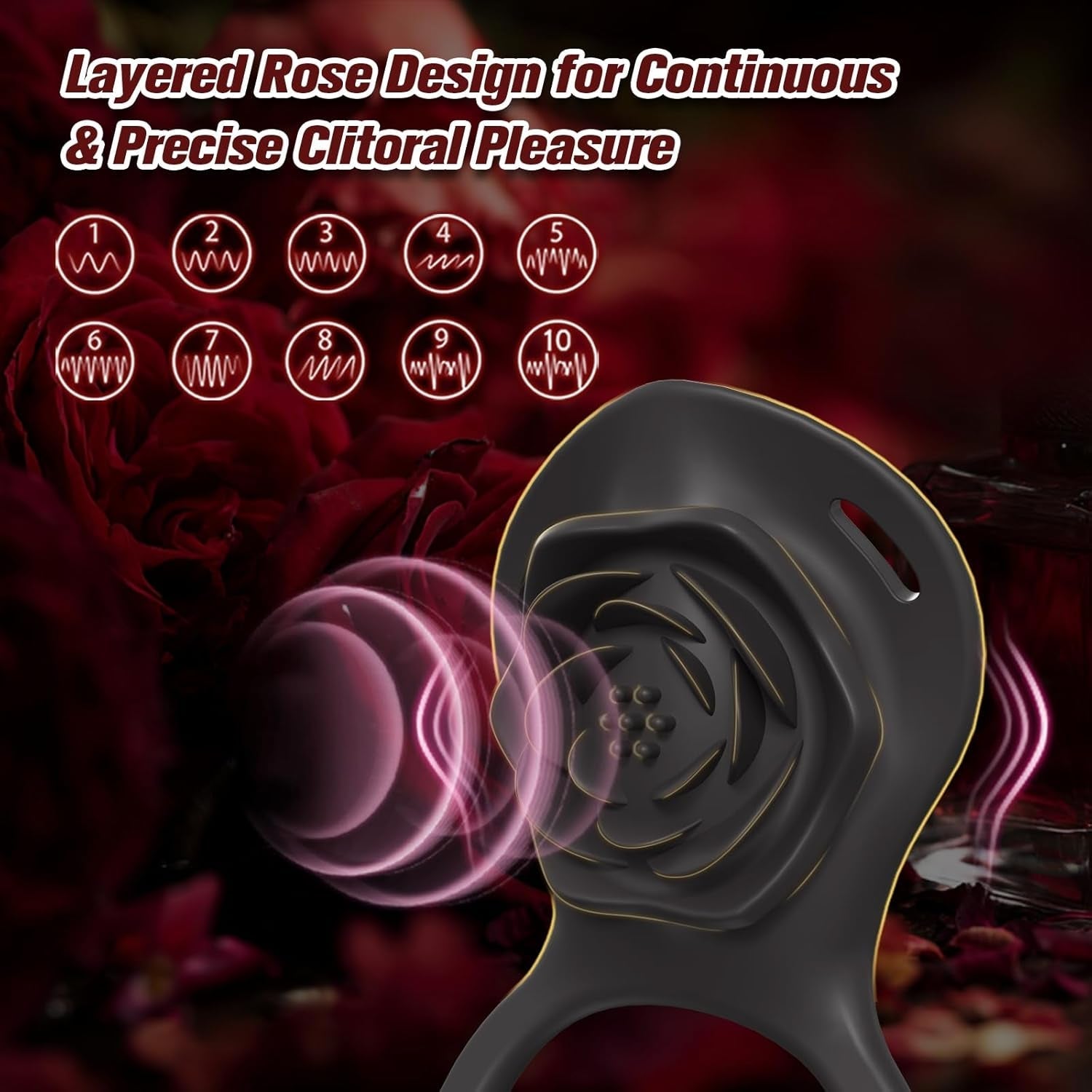 PetalThrob Strap-On Couples Rose Clitoral Vibrator