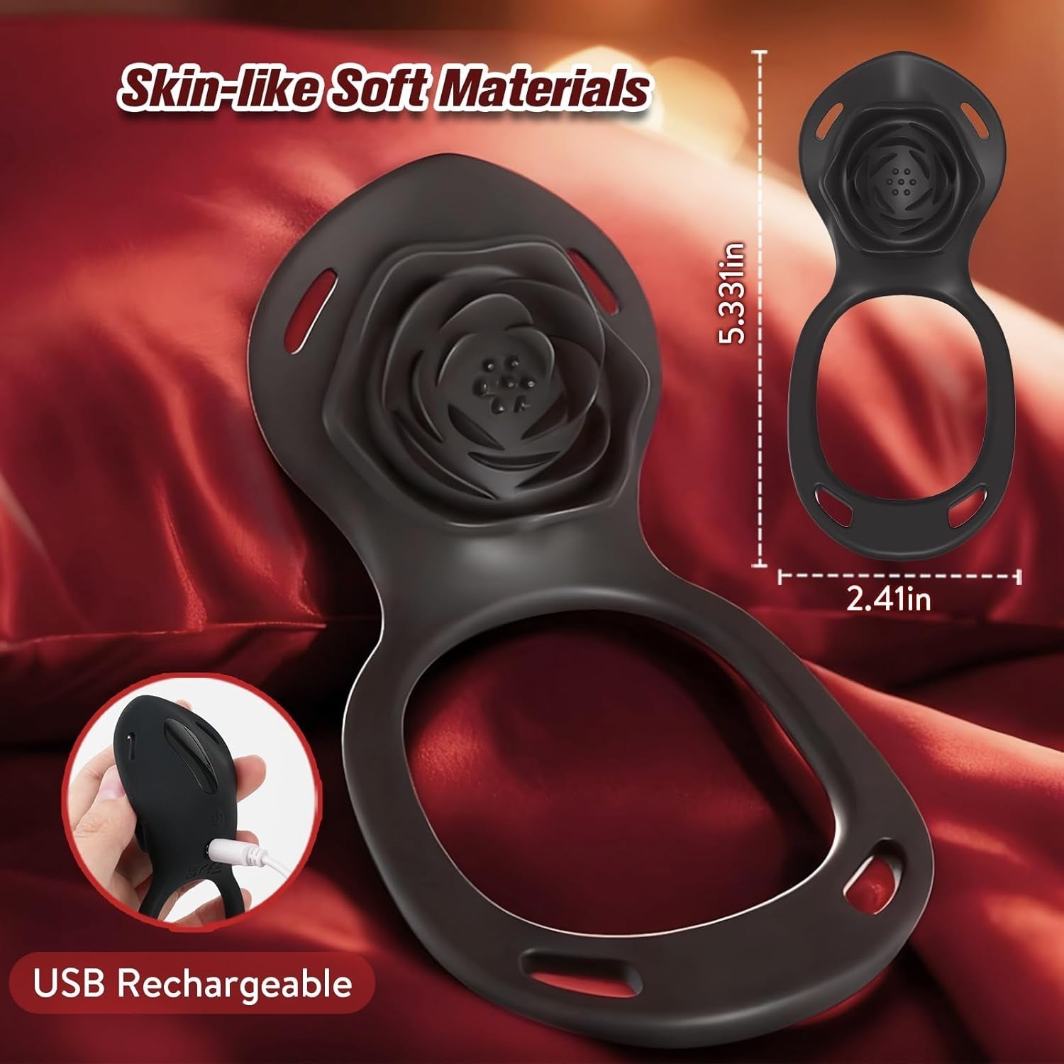 PetalThrob Strap-On Couples Rose Clitoral Vibrator