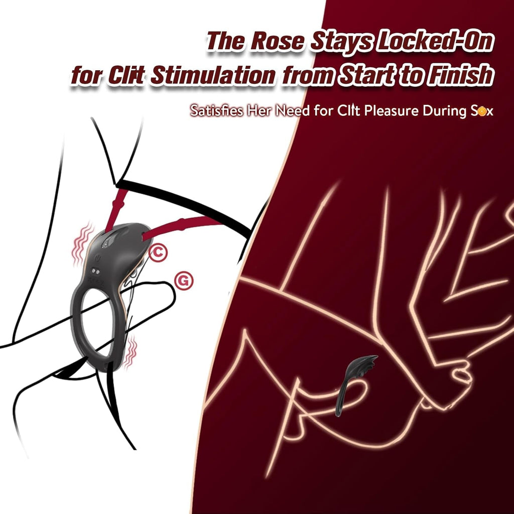PetalThrob Strap-On Couples Rose Clitoral Vibrator