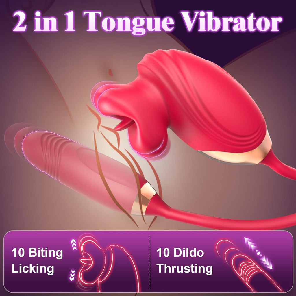 PetalThrust Rose Vibrator – Lick & Thrust 2-in-1