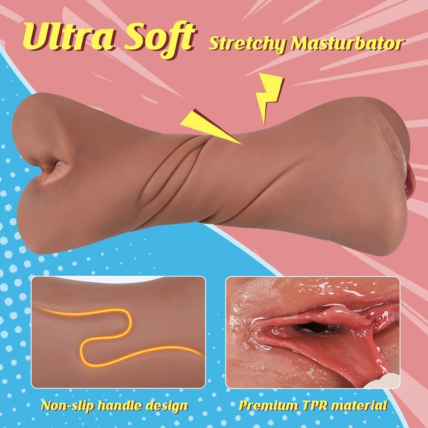 PlushRidge Dual-Ended Pocket Pussy Stroker