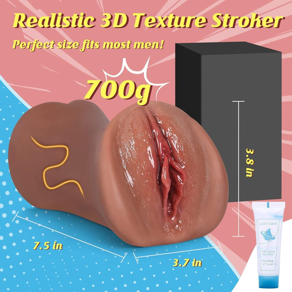 PlushRidge Dual-Ended Pocket Pussy Stroker