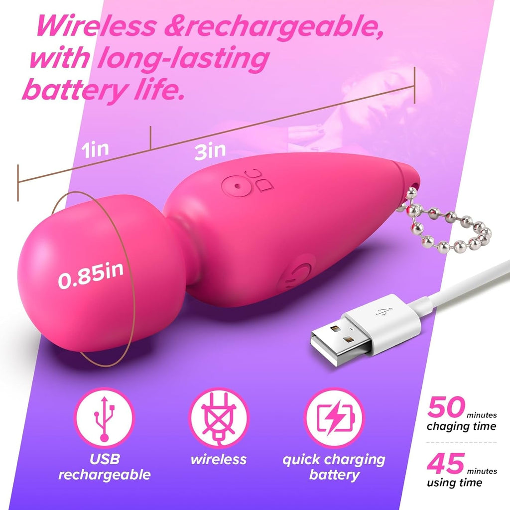 PocketWand Mini Bullet Wand Vibrator