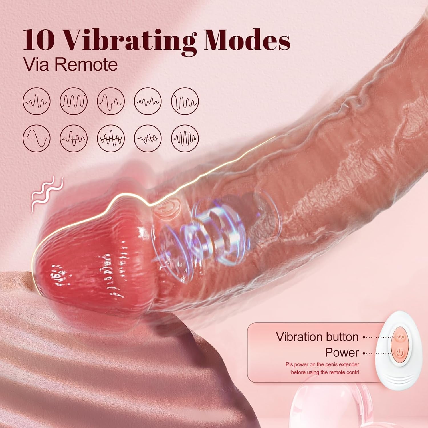 PowerFit Vibrating Remote Control Penis Sleeve