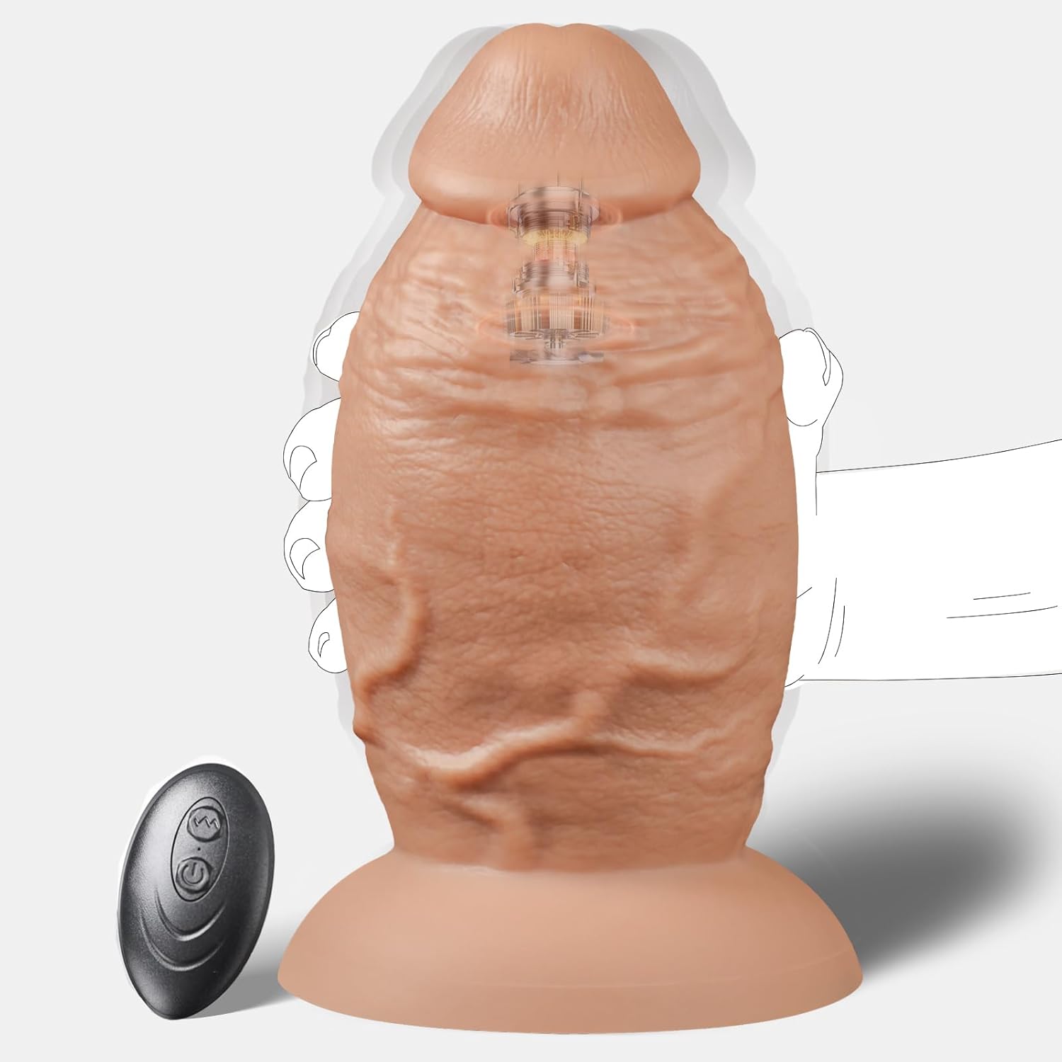 PowerThick 8.5" Huge Vibrating Dildo