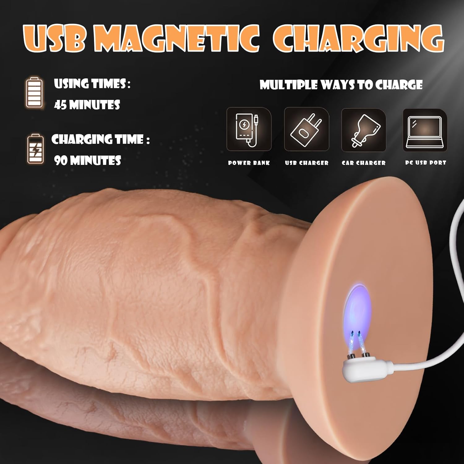 PowerThick 8.5" Huge Vibrating Dildo