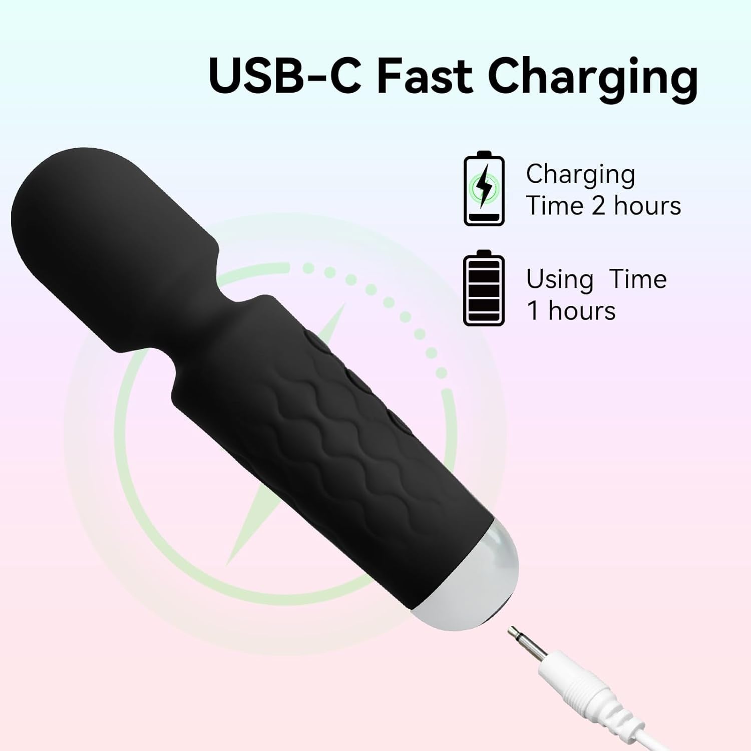 PrismPulse Whisper-Quiet Vibrating Wand Massager