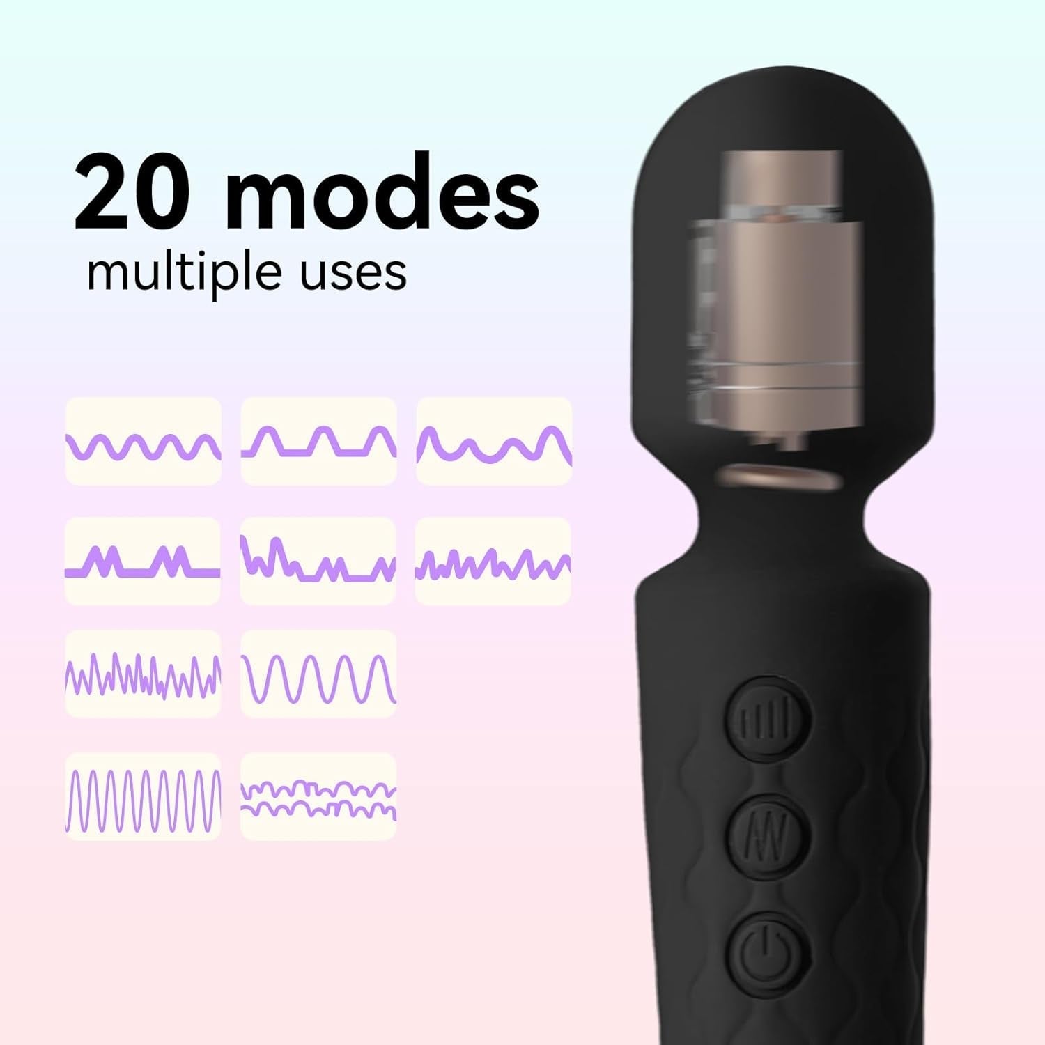 PrismPulse Whisper-Quiet Vibrating Wand Massager