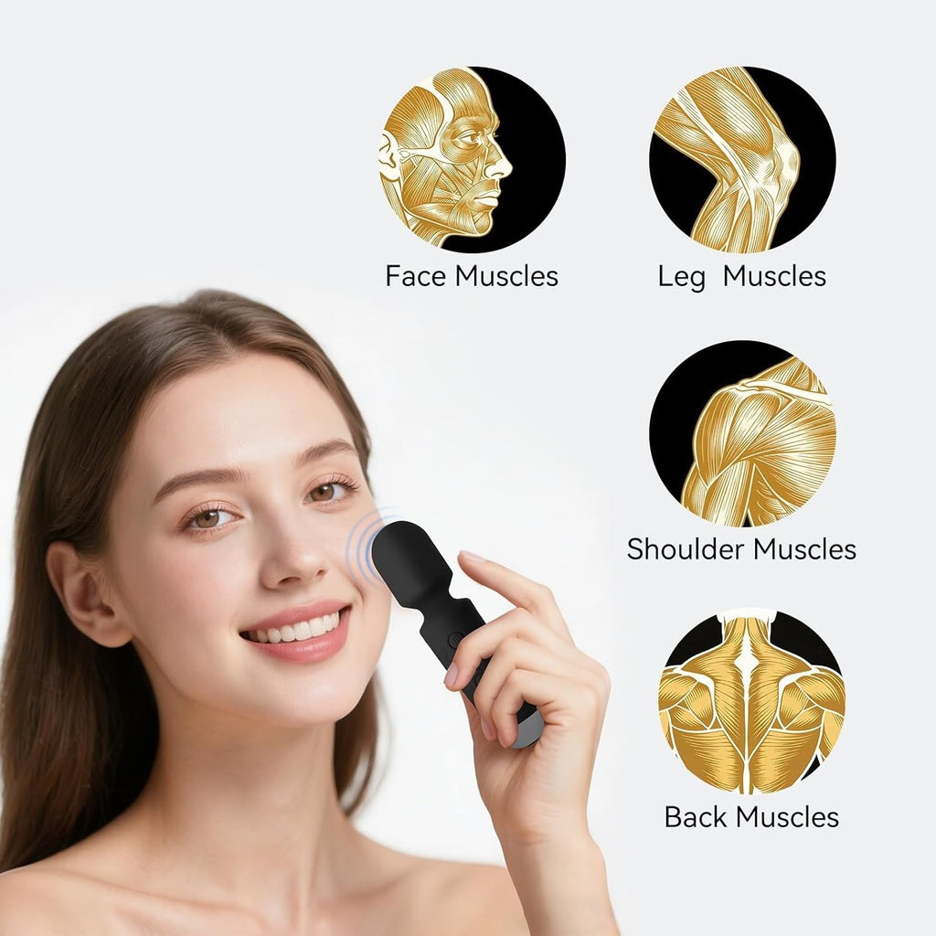 PrismPulse Whisper-Quiet Vibrating Wand Massager
