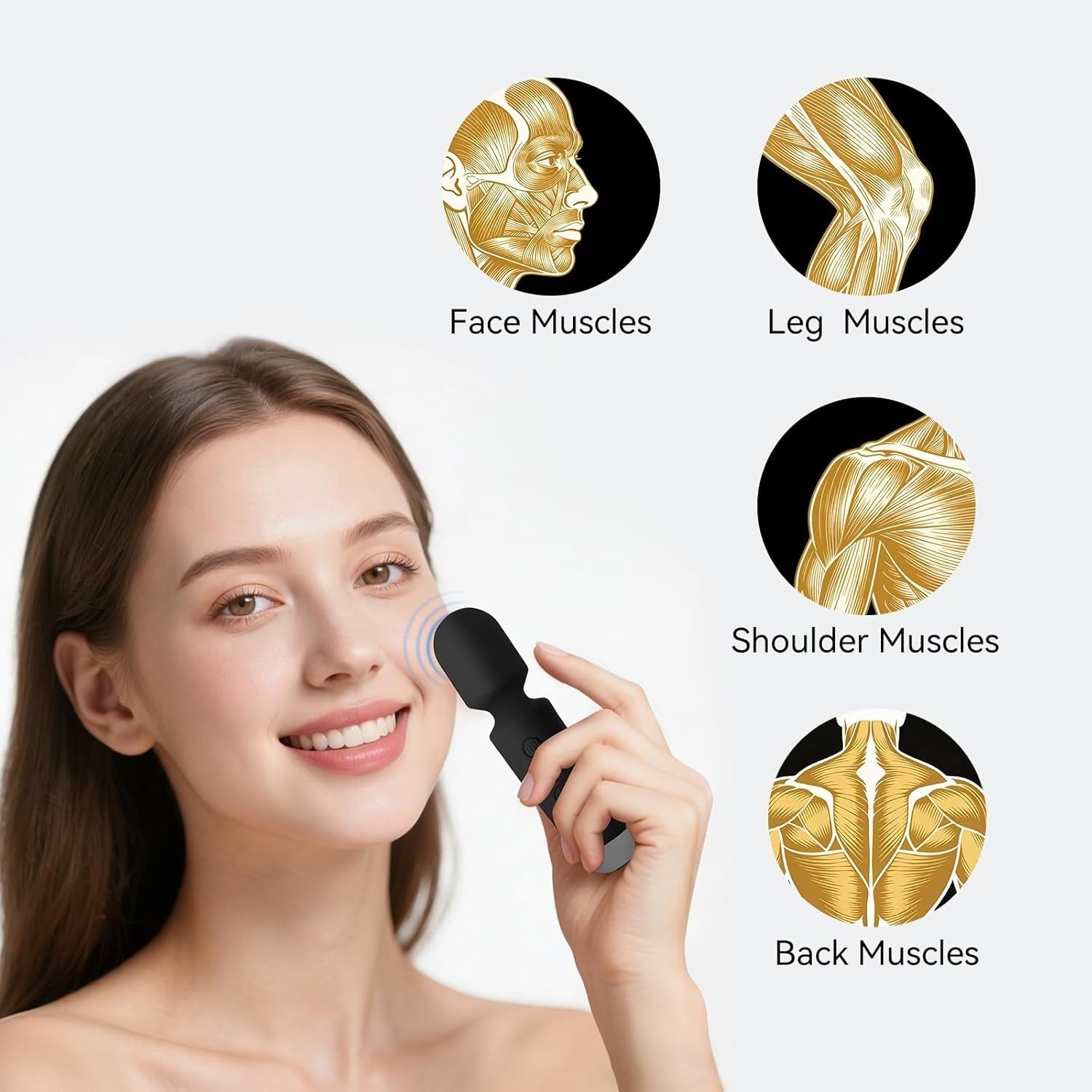 PrismPulse Whisper-Quiet Vibrating Wand Massager