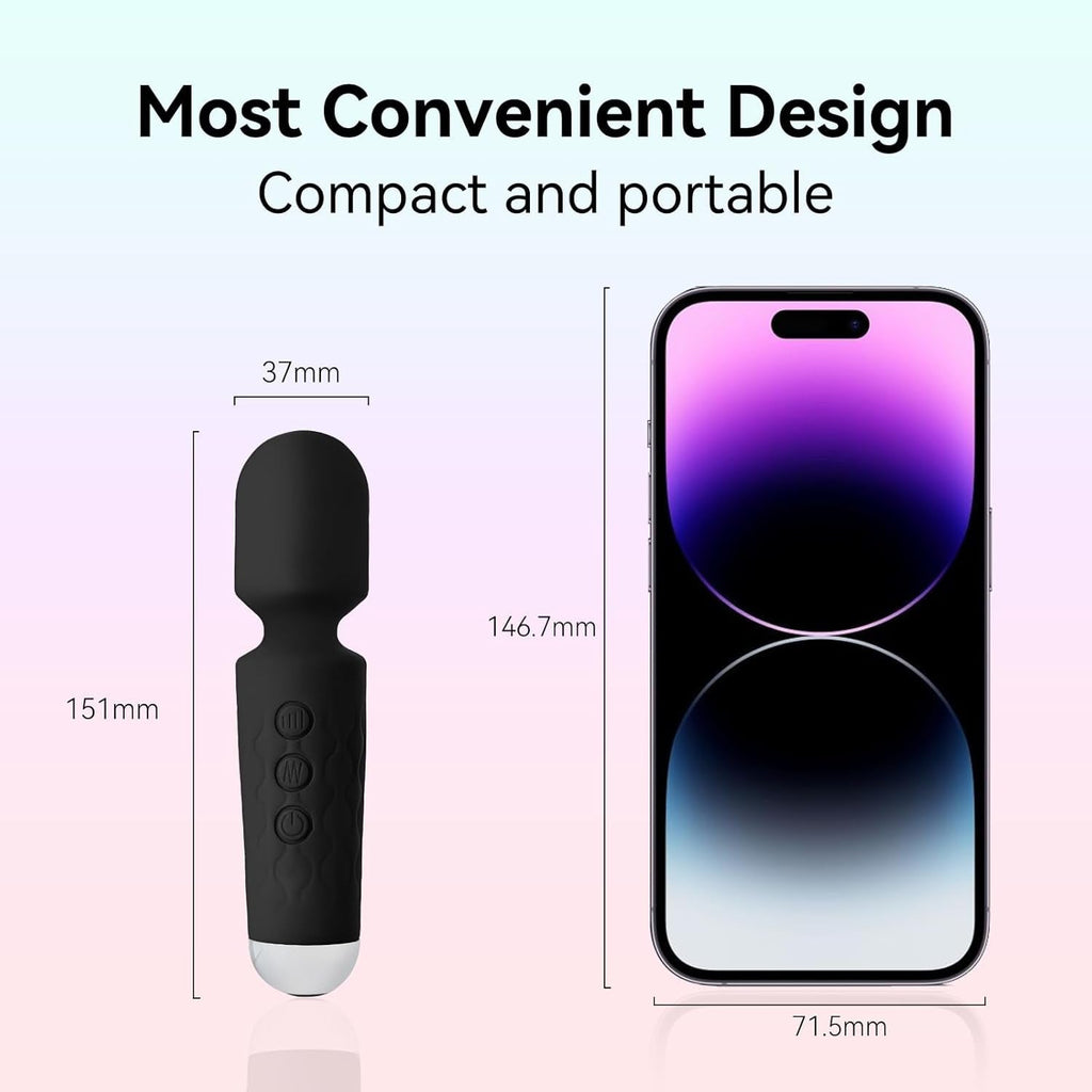 PrismPulse Whisper-Quiet Vibrating Wand Massager