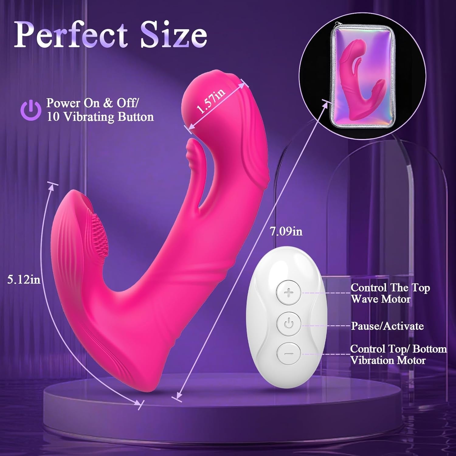 PulseButterfly App/Remote Control Wearable Couples Dildo Vibrator