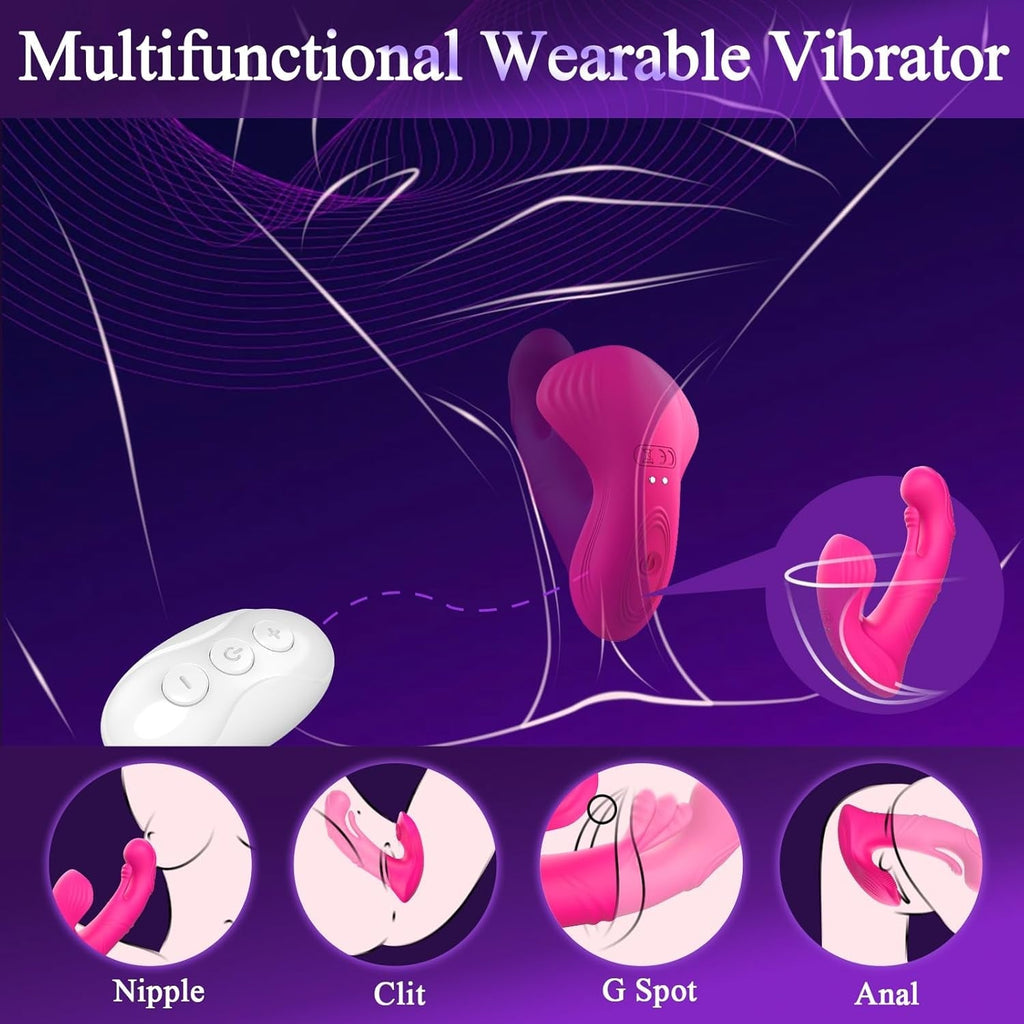 PulseButterfly App/Remote Control Wearable Couples Dildo Vibrator