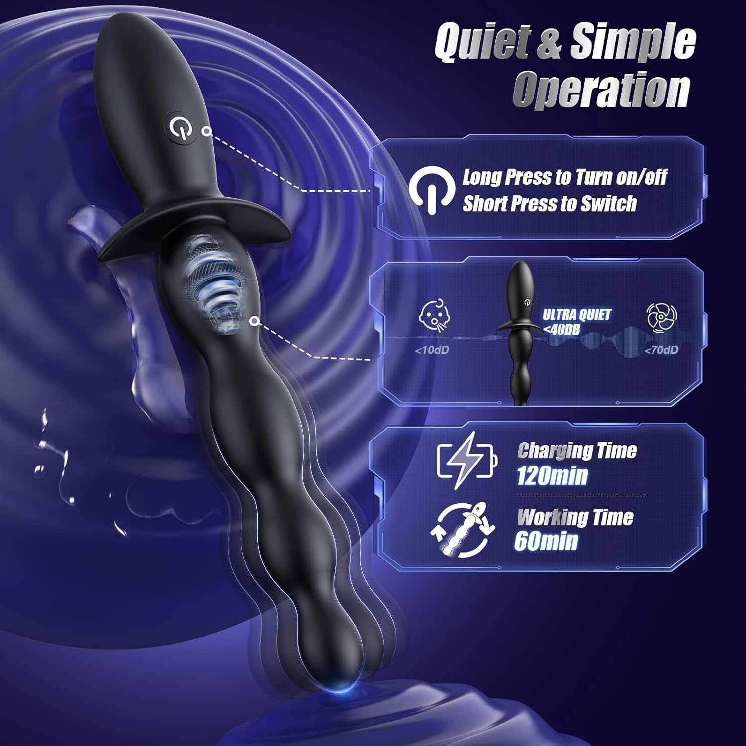 PulseLadder App-Control Anal Beads Vibrator