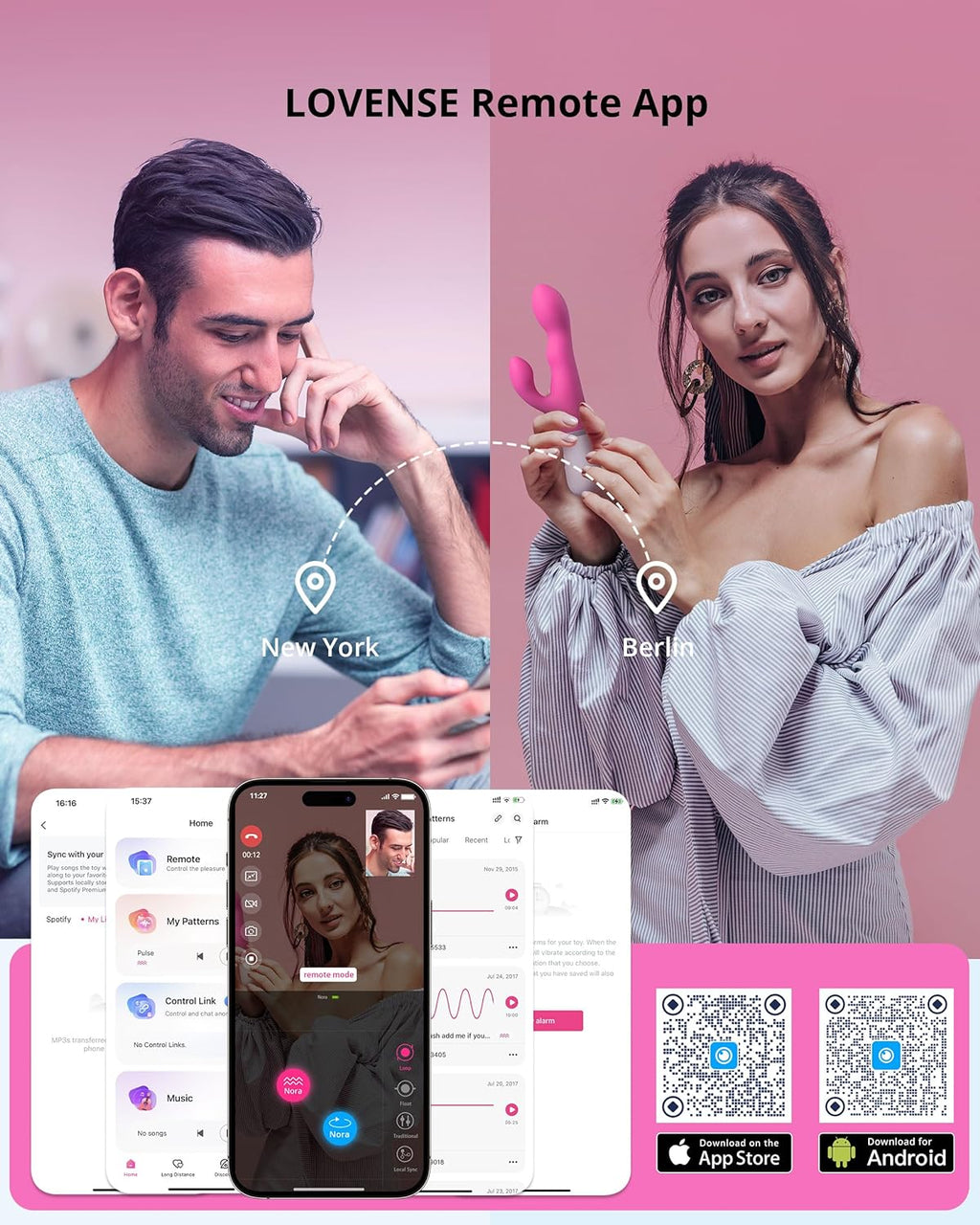 PulsePetal App-Controlled Rabbit Vibrator with Rotating Shaft