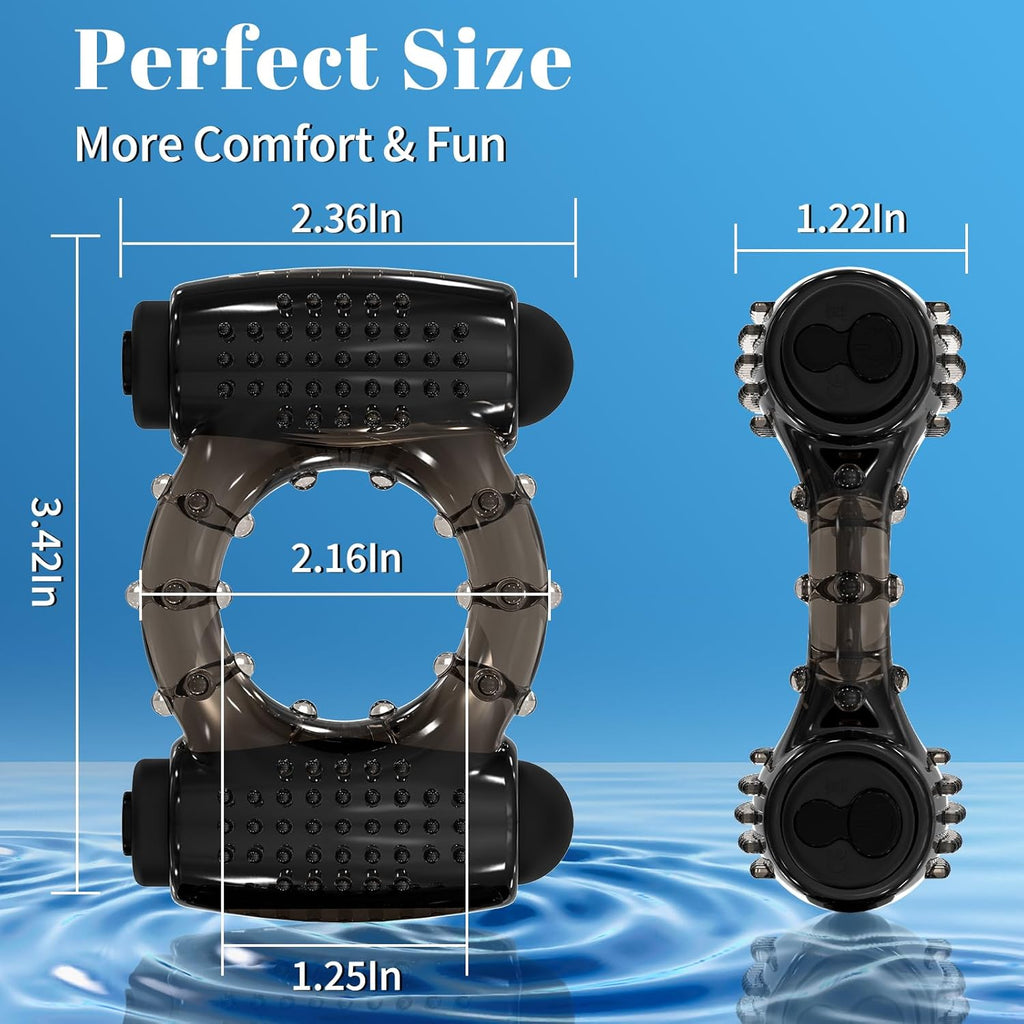 PulseRing Duo Cock Ring – Dual Bullet Vibrator