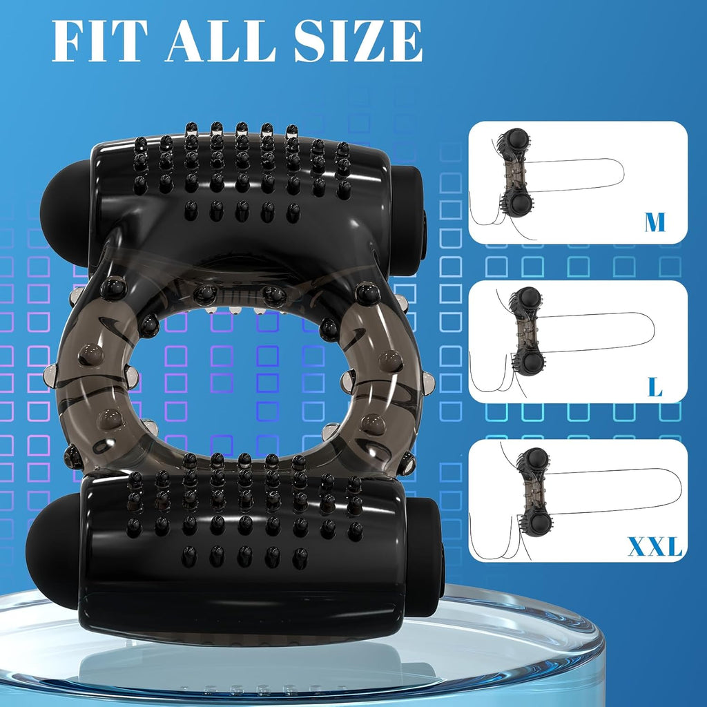PulseRing Duo Cock Ring – Dual Bullet Vibrator