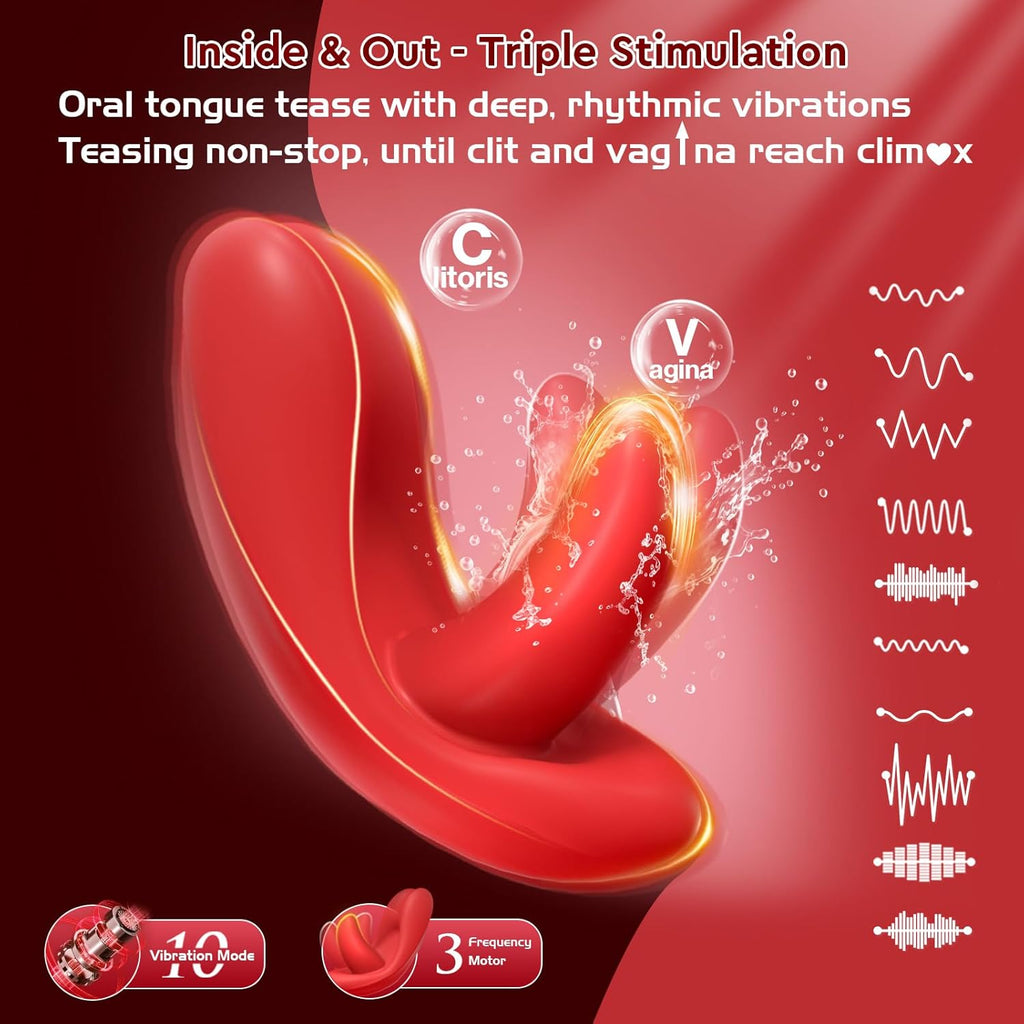 PulseWave 3-in-1 Wearable Tongue Vibrator