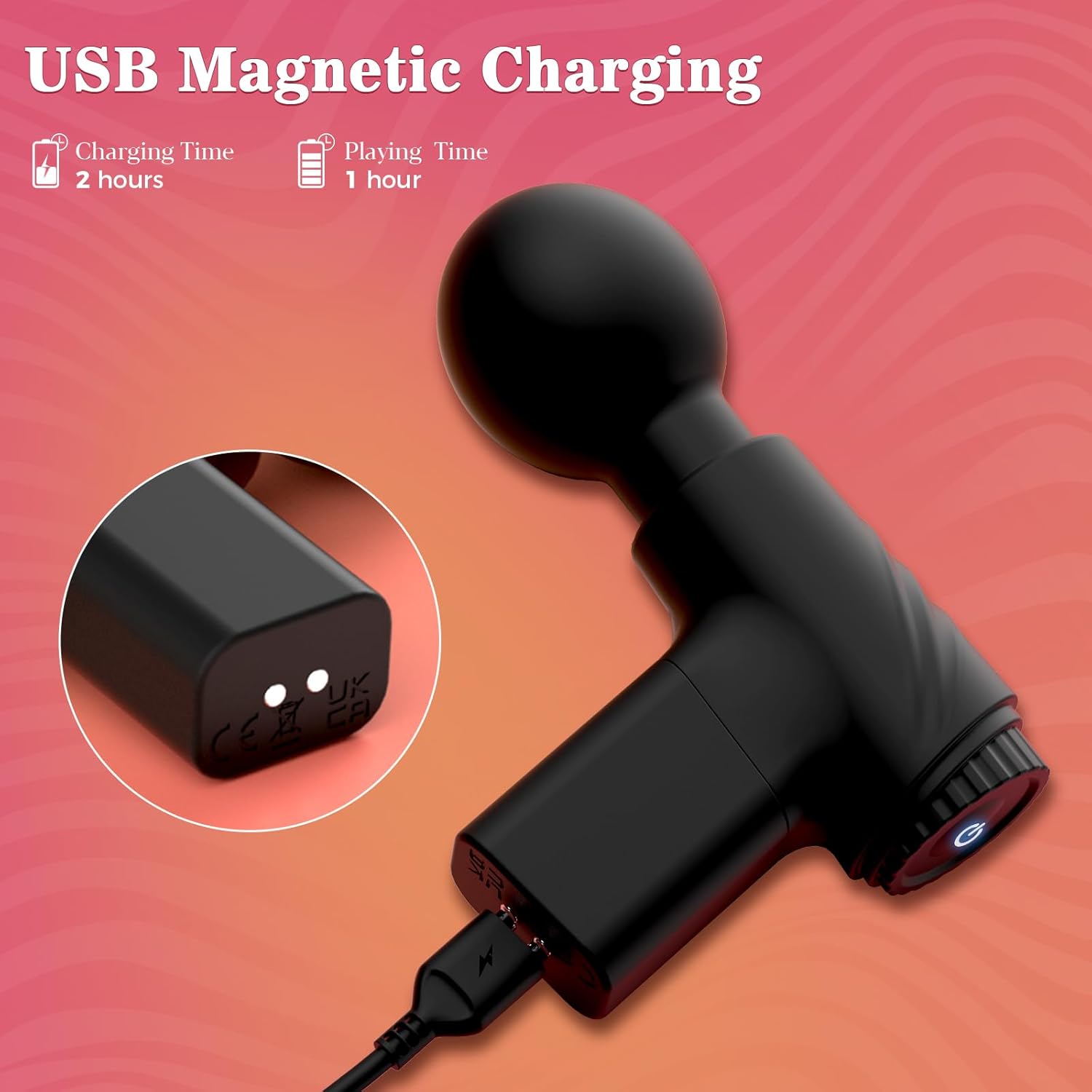 PulseWhisper Mini Wand Vibrator