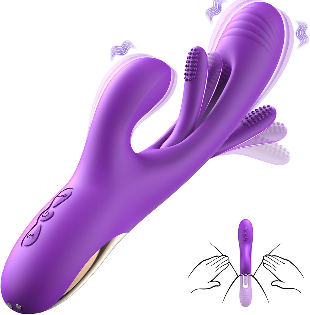 PurpleEcstasy 3-in-1 Flapping Vibrator