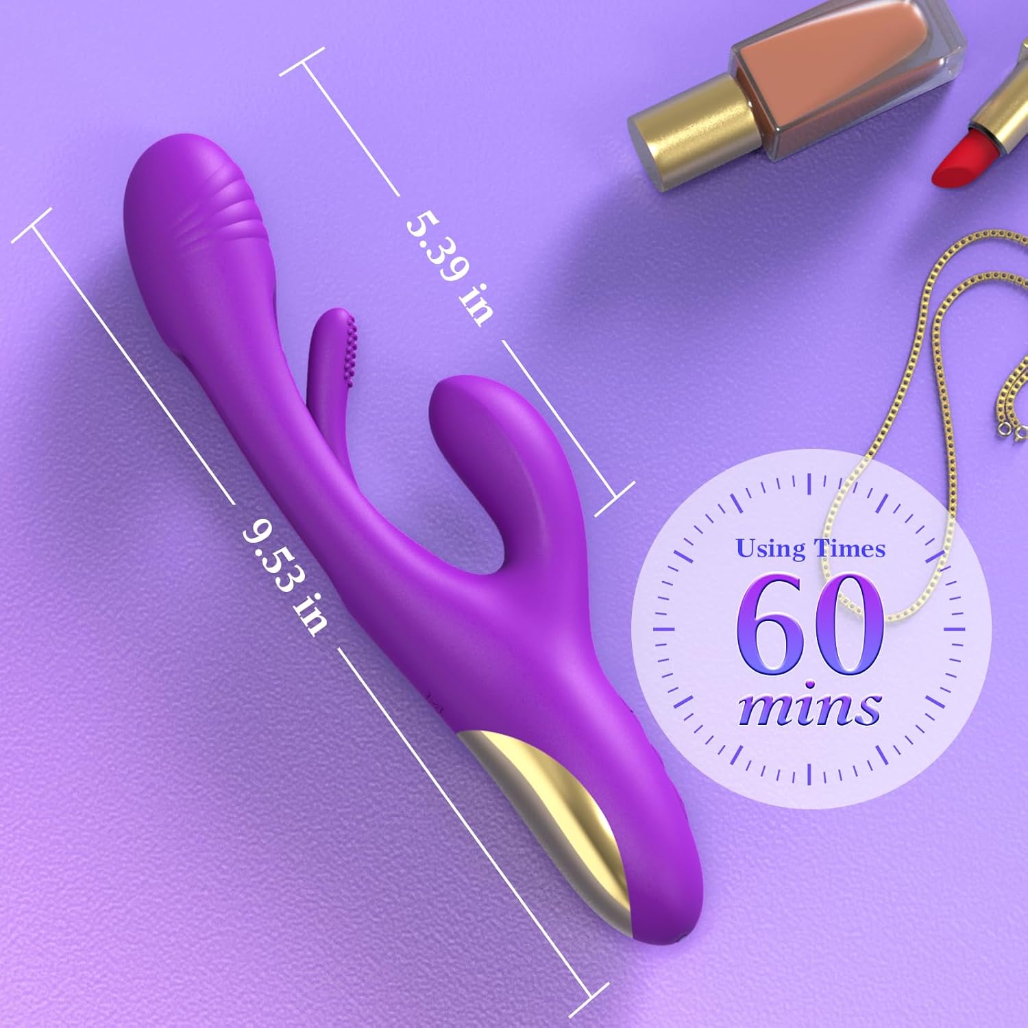 PurpleEcstasy 3-in-1 Flapping Vibrator