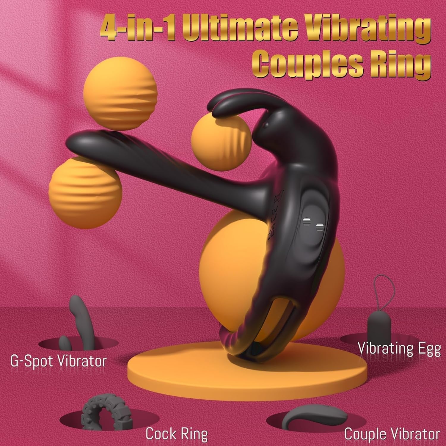 QuadRush 4-in-1 Vibrating Penis Ring