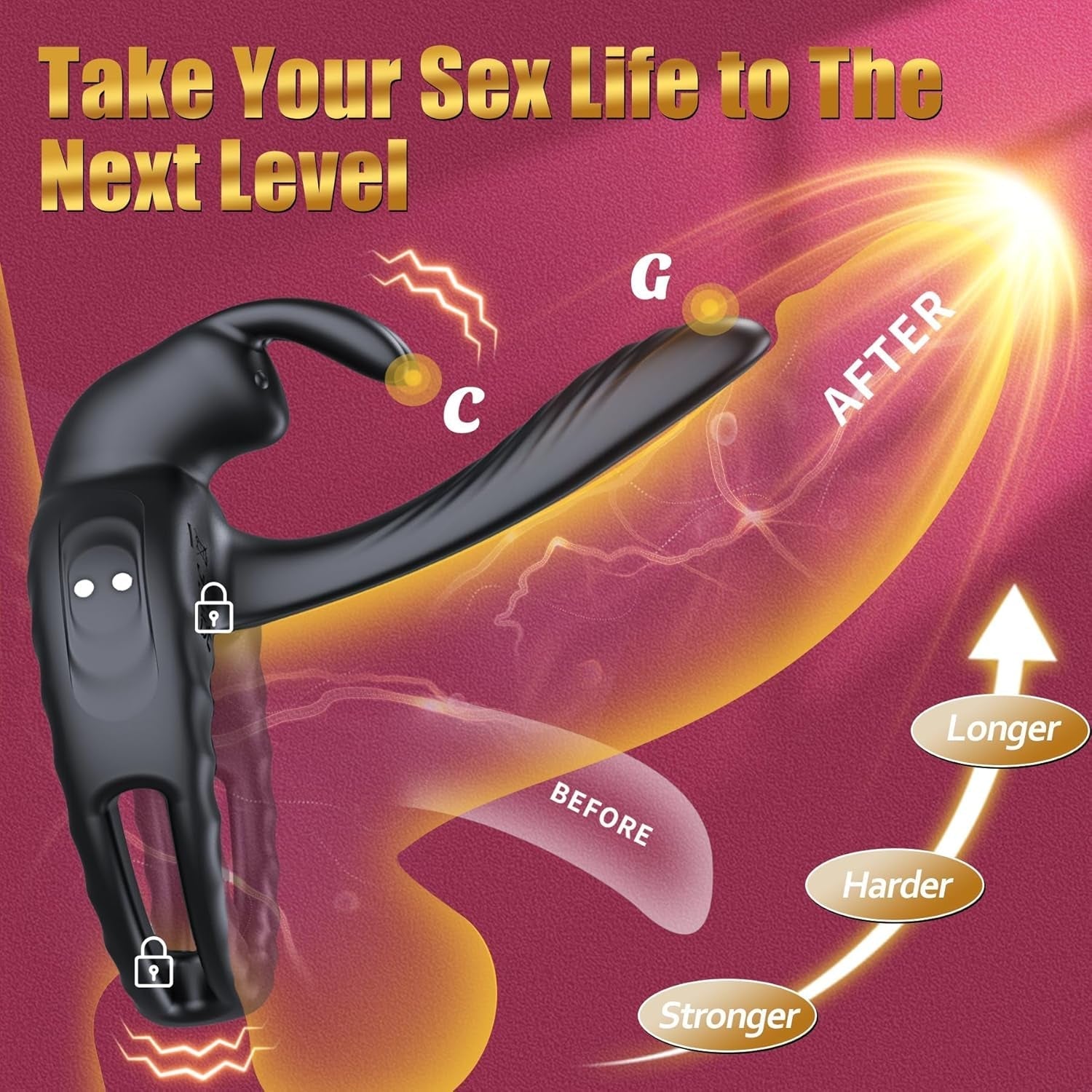 QuadRush 4-in-1 Vibrating Penis Ring